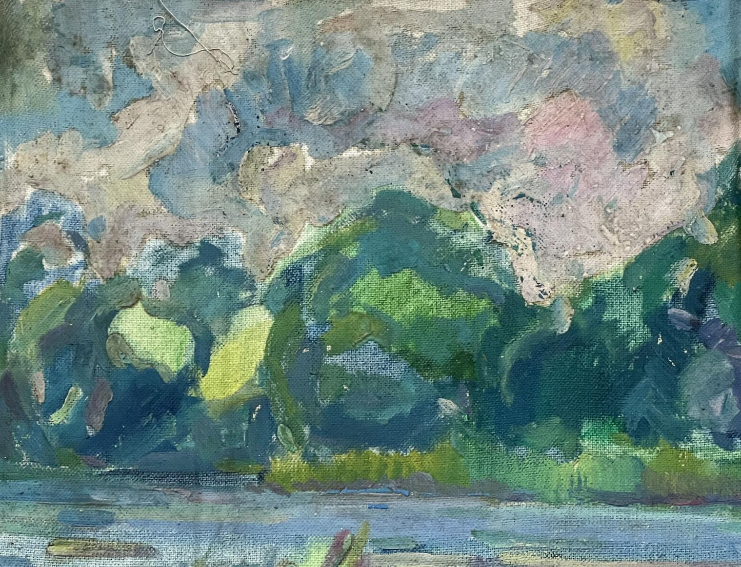 Oil painting boats