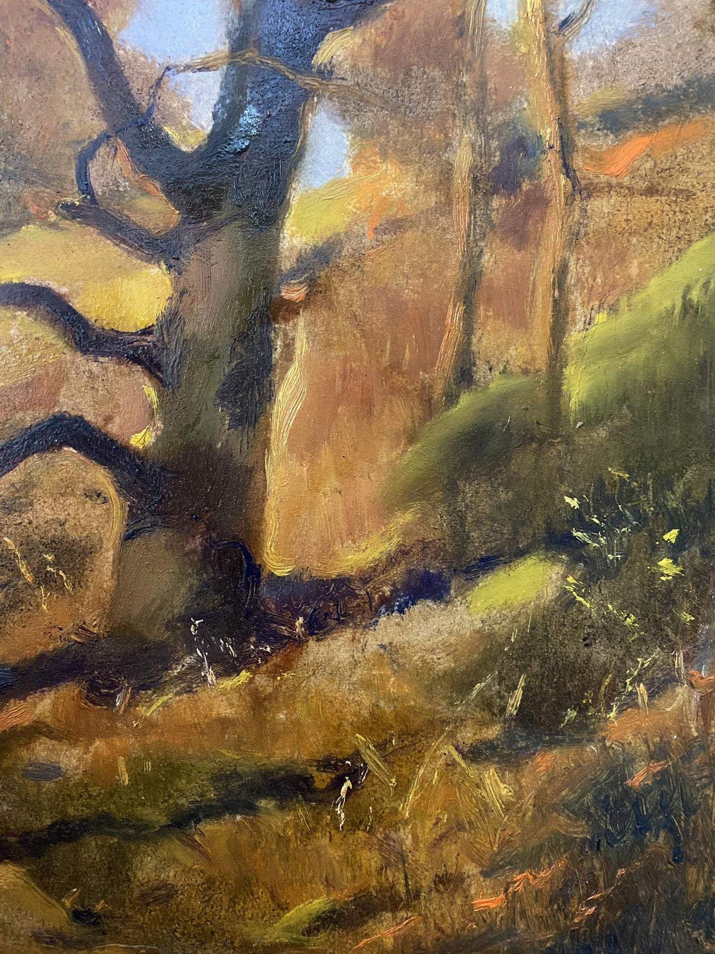 oil forest painting