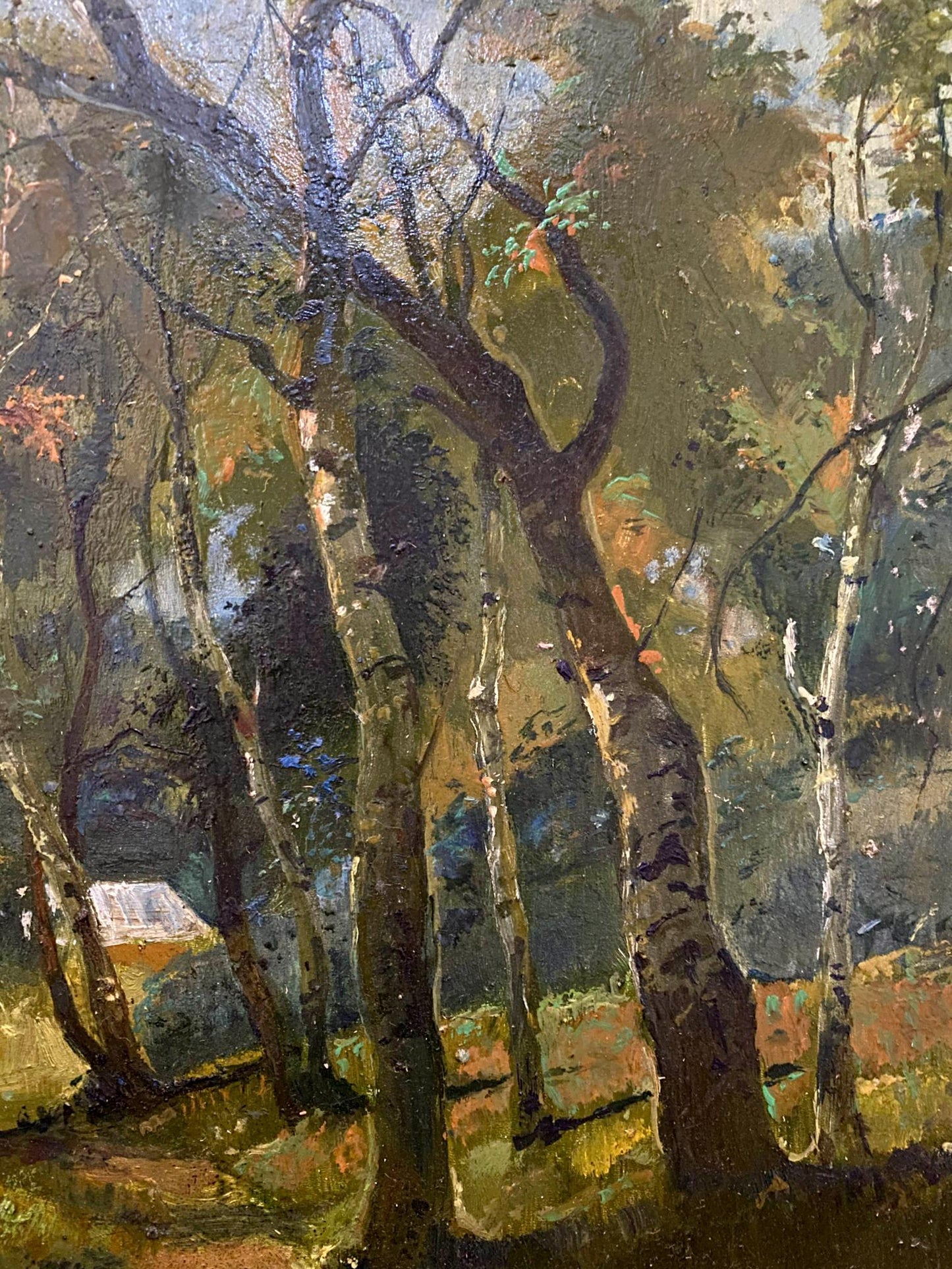 oil forest art