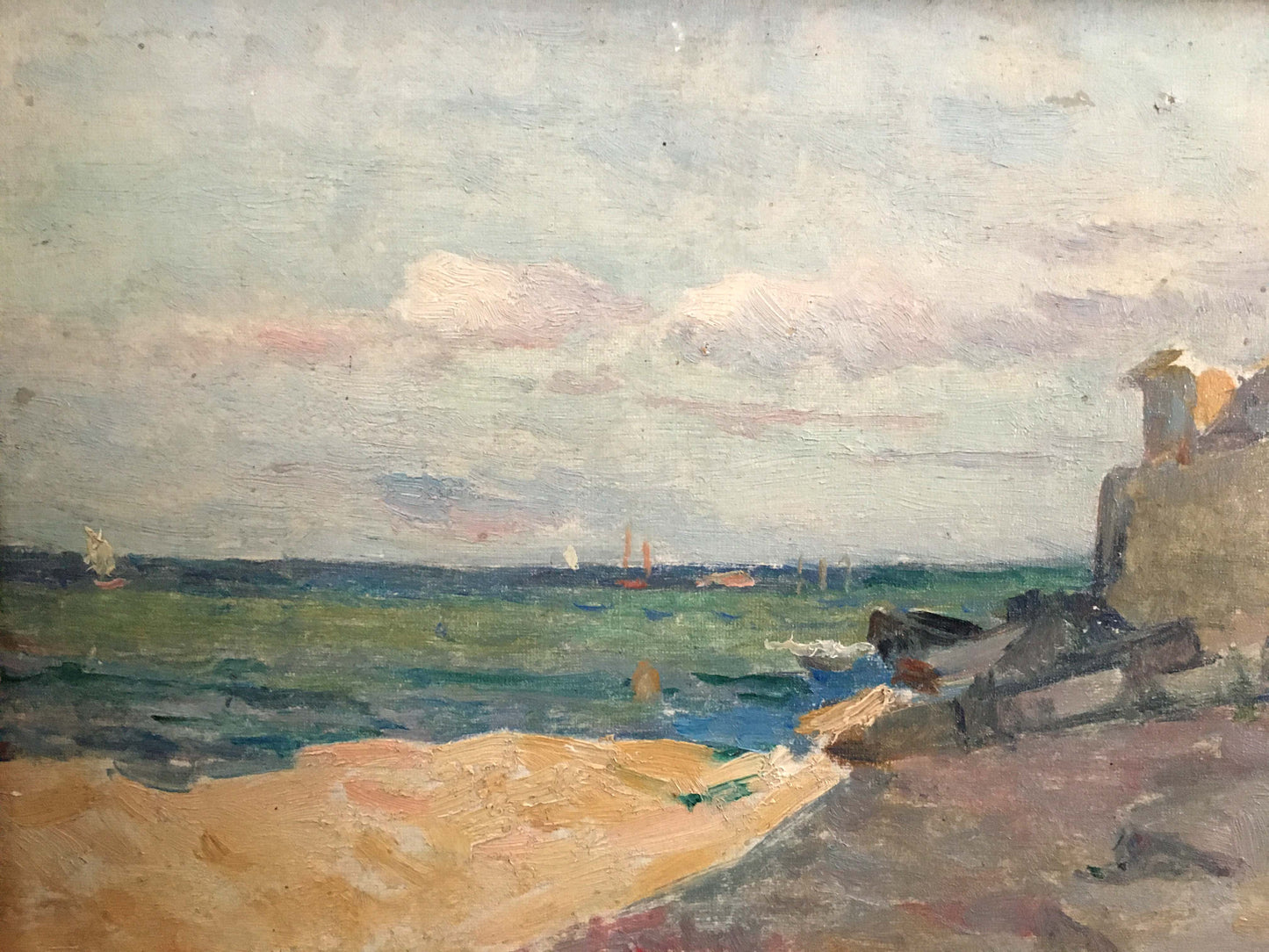Oil painting Shore landscape Leonid Ovsiyovych Muchnyk