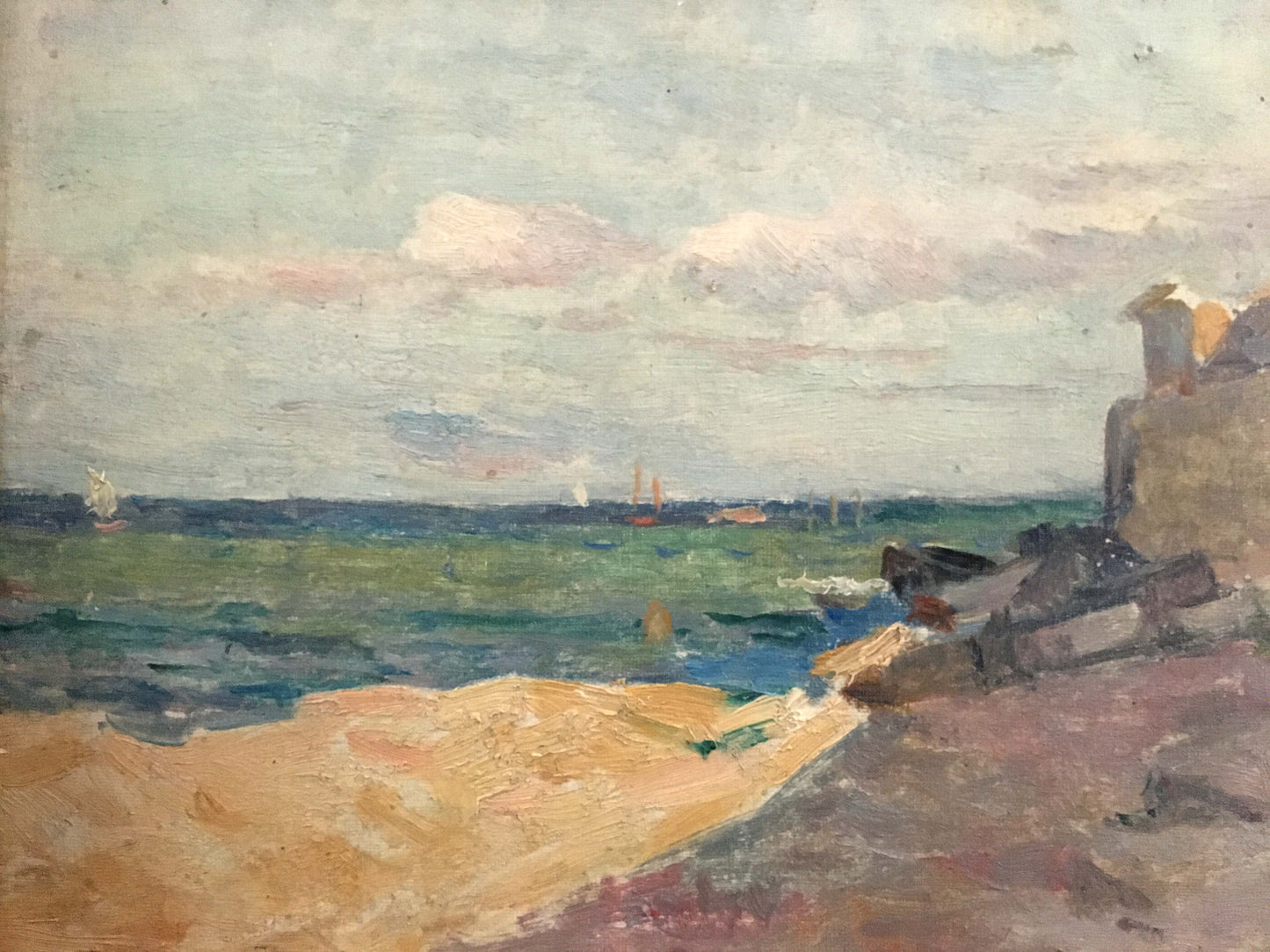 Oil painting Shore landscape Leonid Ovsiyovych Muchnyk