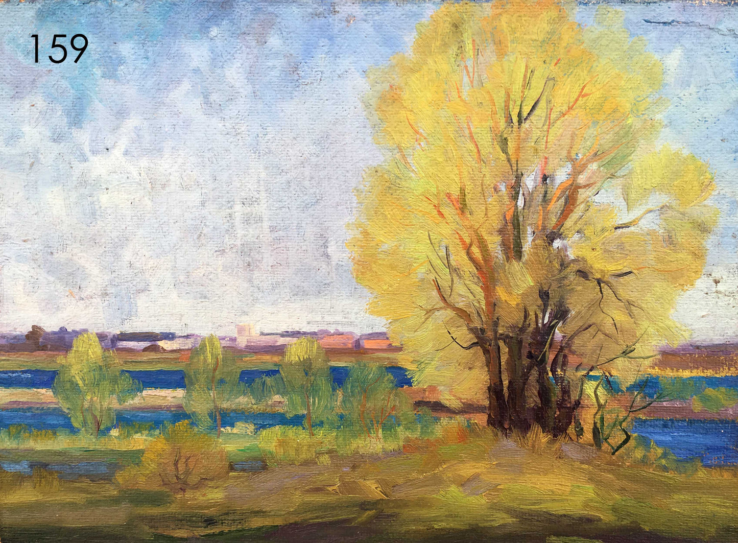 Autumn oil painting