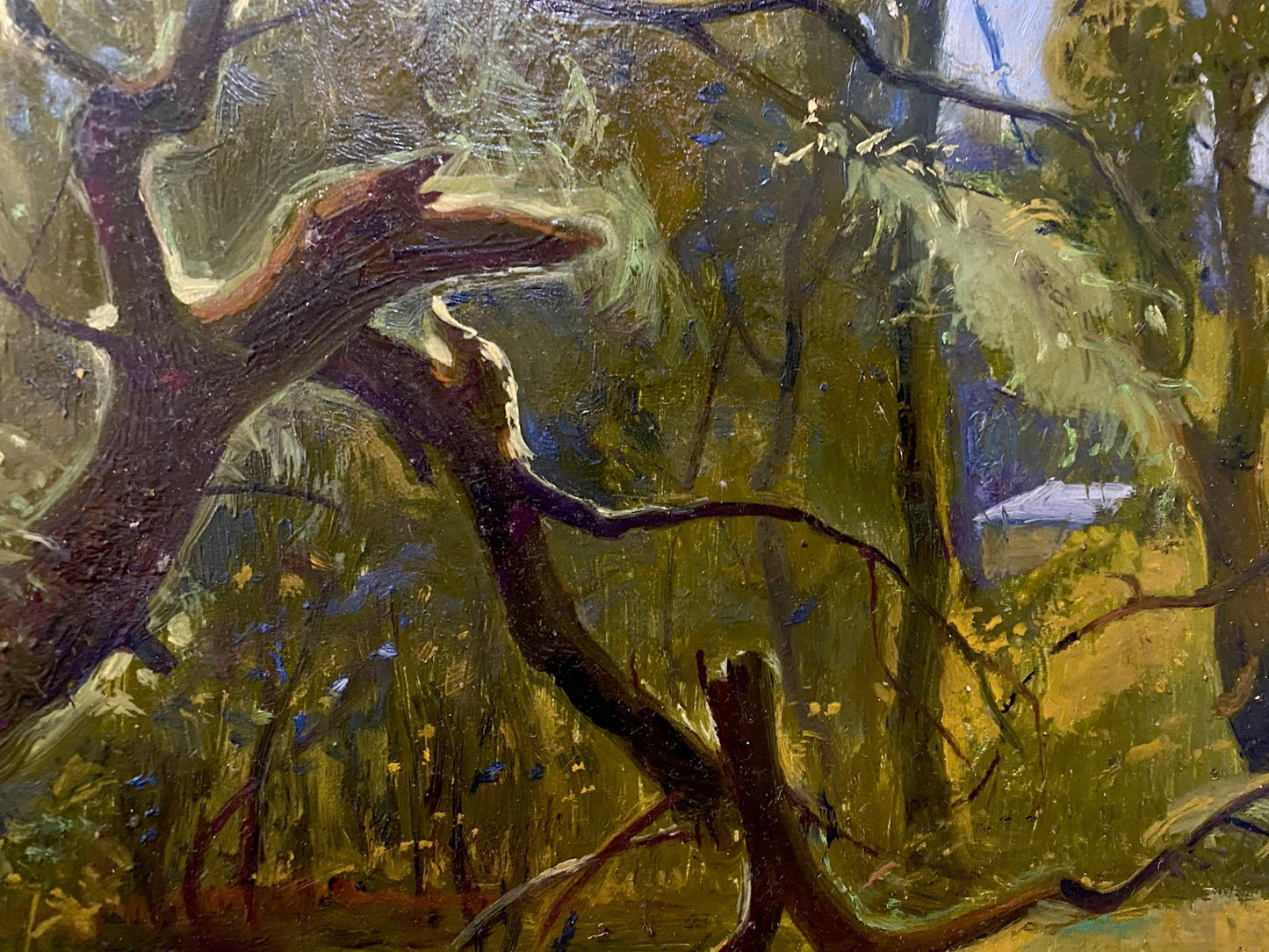 oil forest painting