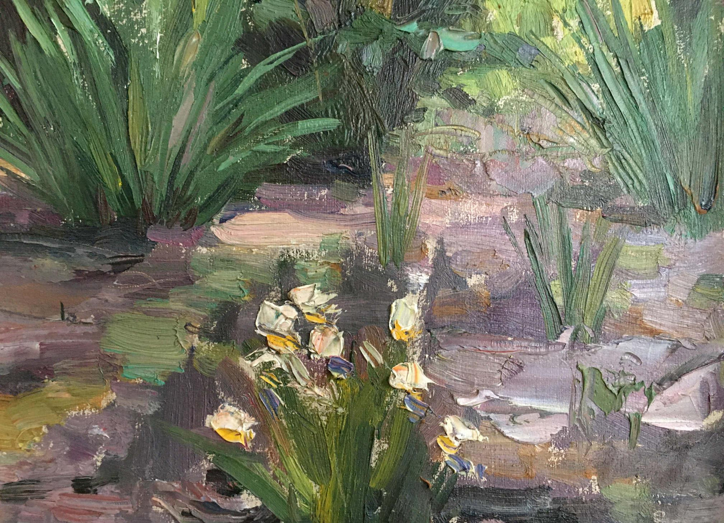 Flower Garden depicted in oil by G. Cherkasskiy