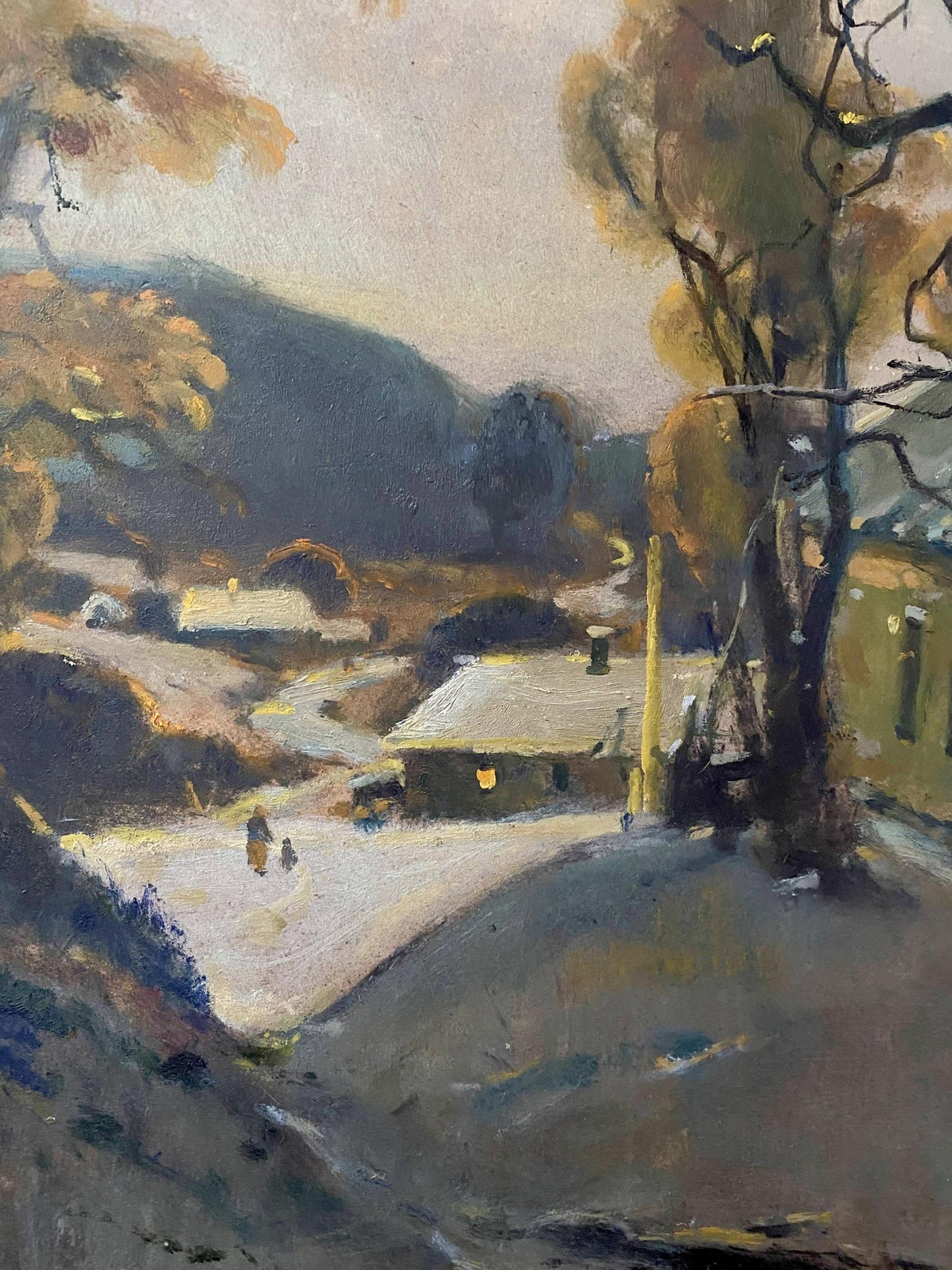 oil winter landscape