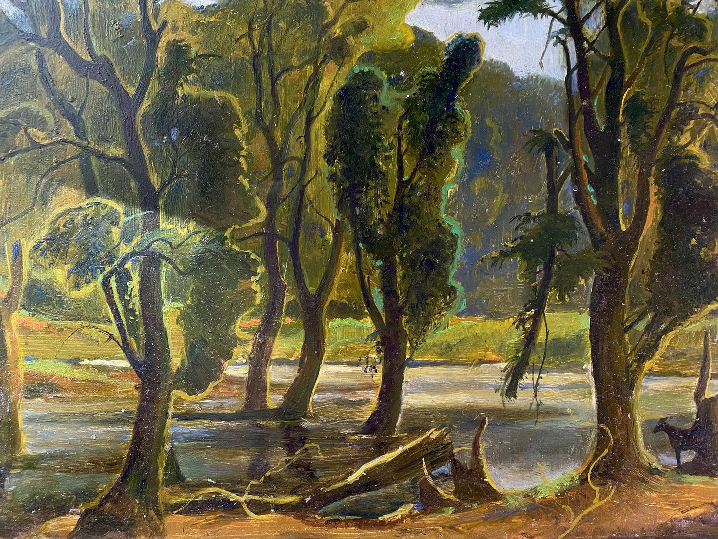 oil forest painting