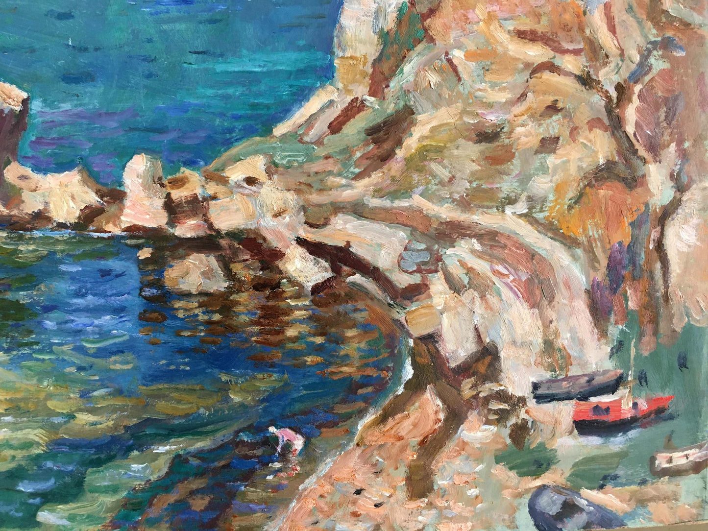 Oil painting Landscape with a lighthouse Konovalov V. Y.