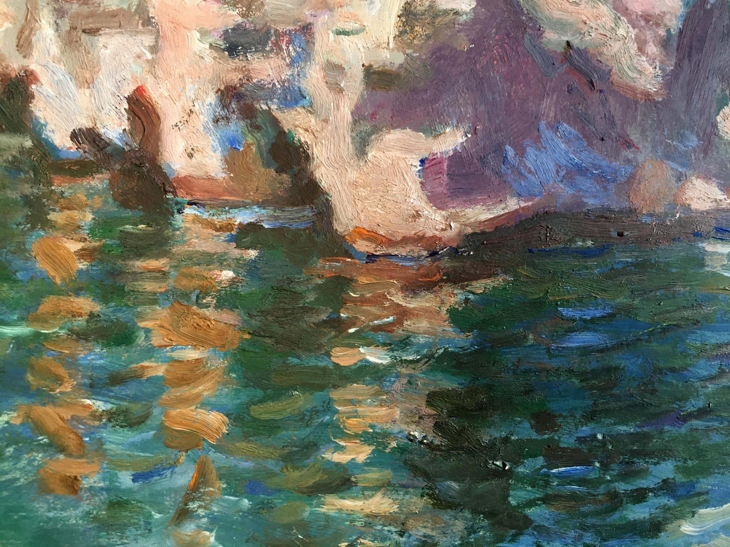 Oil painting Landscape with a lighthouse Konovalov V. Y.