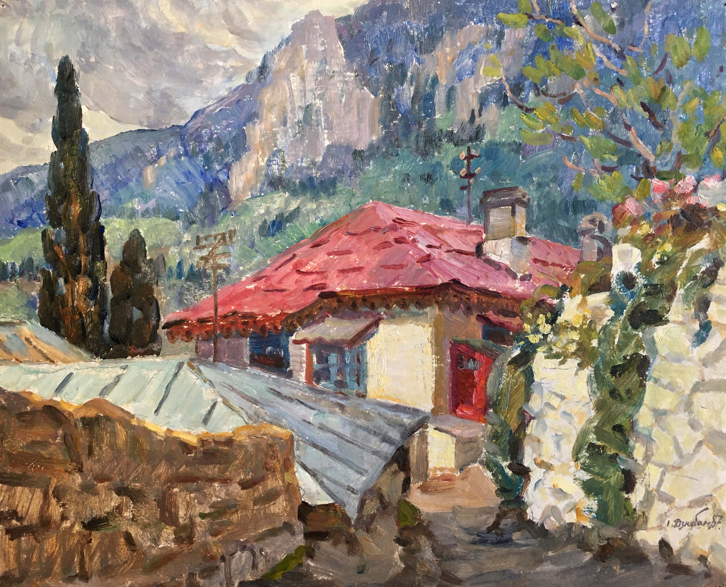 Oil painting Spring in Georgia Dziuban Ivan Feodosievich