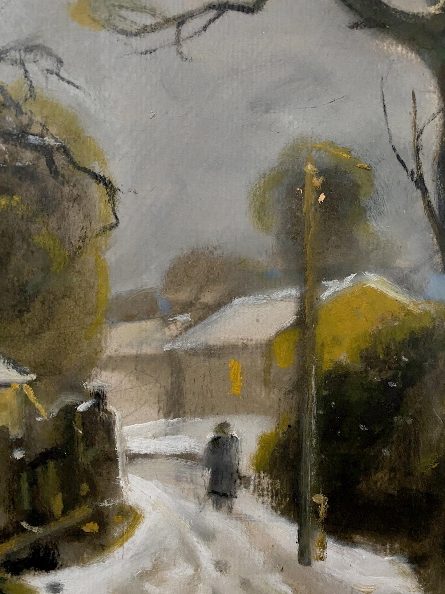 oil houses painting