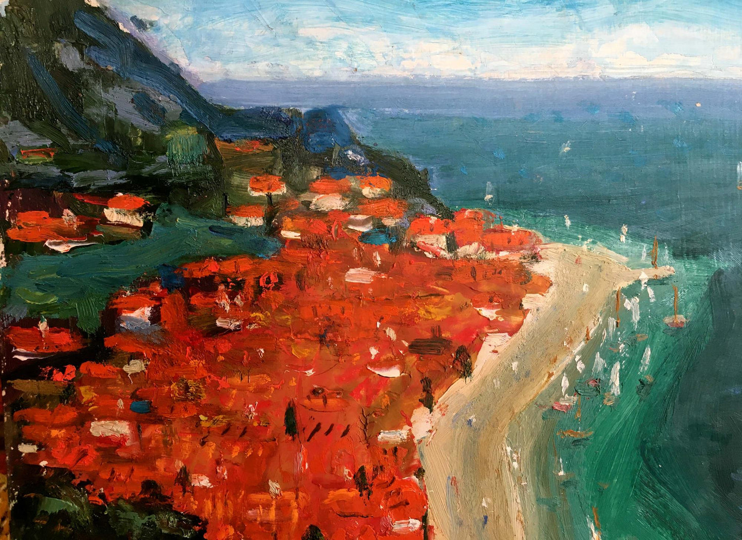 Oil painting Roofs Filippov Z. I.