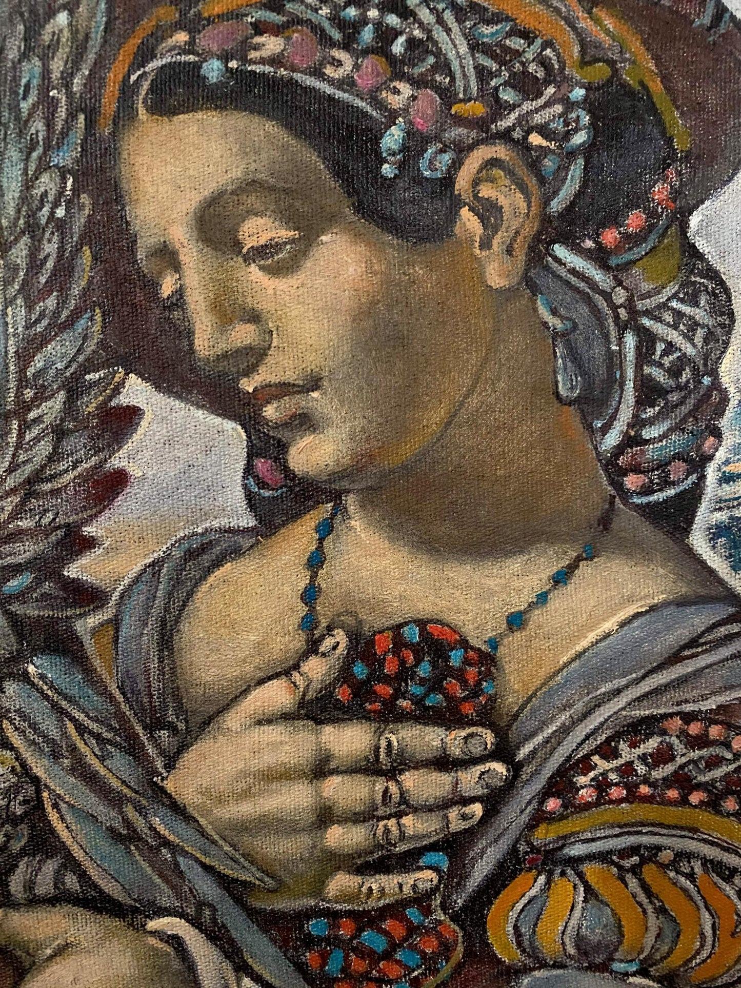 oil portrait girl
