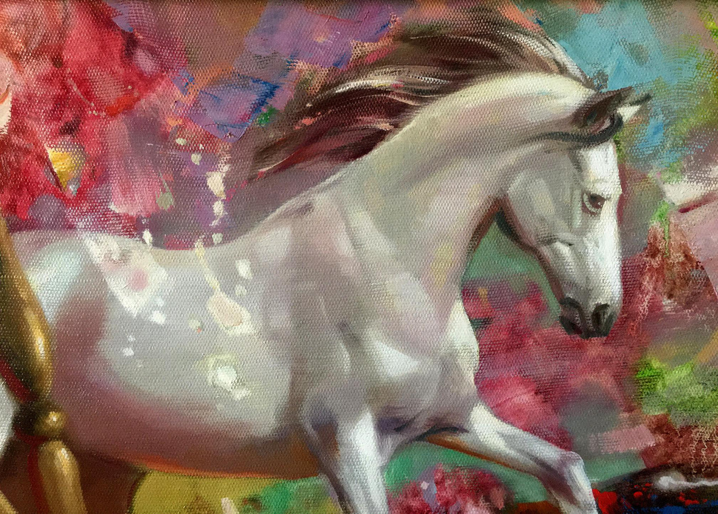 Abstract oil painting Running time Anatoly Borisovich Tarabanov