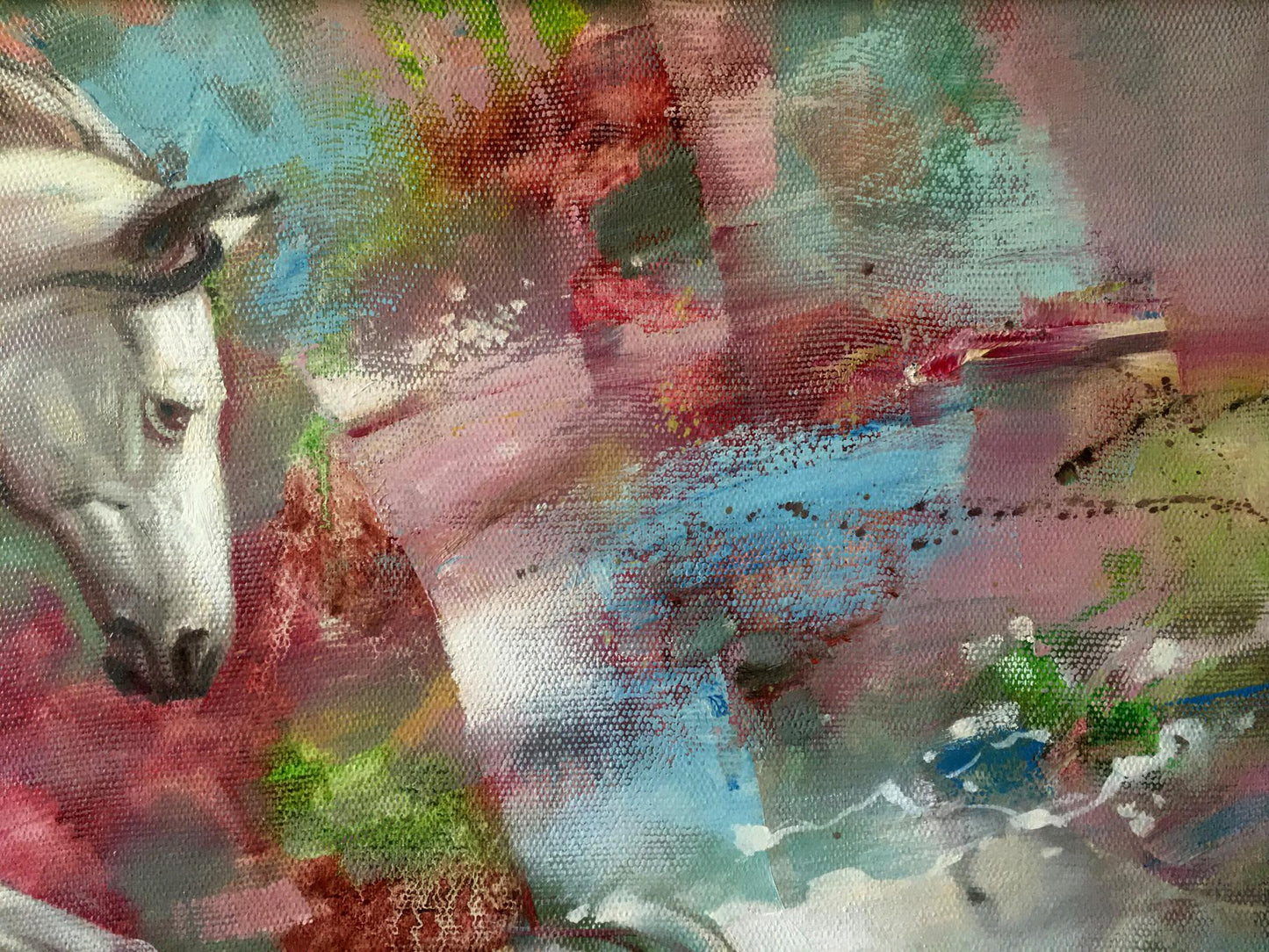 Abstract oil painting Running time Anatoly Borisovich Tarabanov