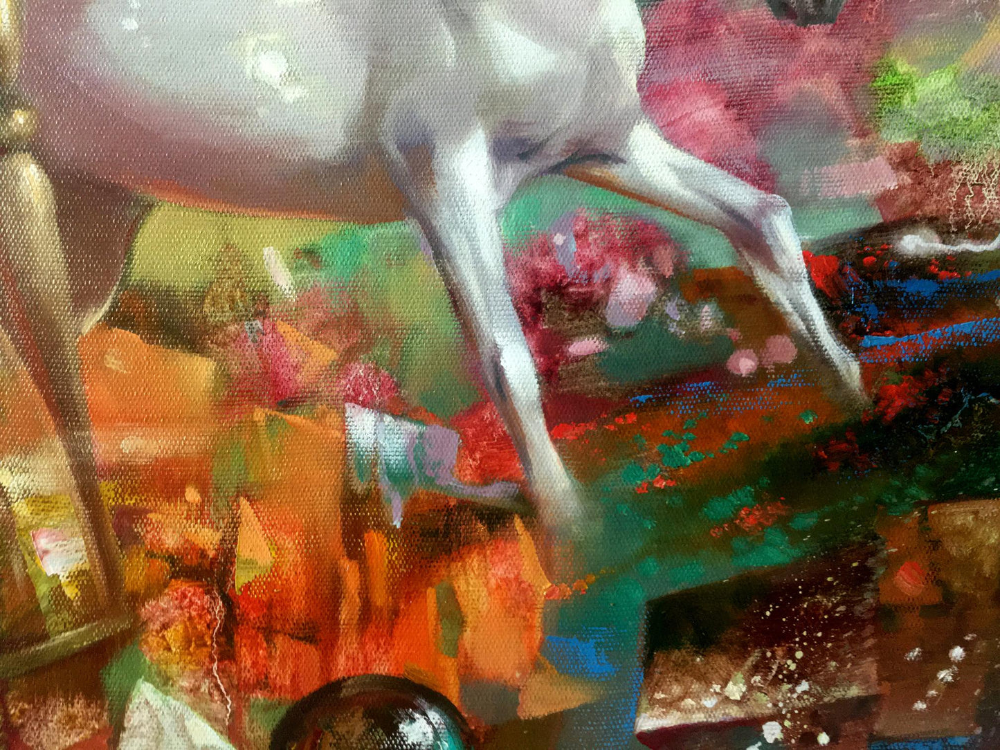 Abstract oil painting Running time Anatoly Borisovich Tarabanov