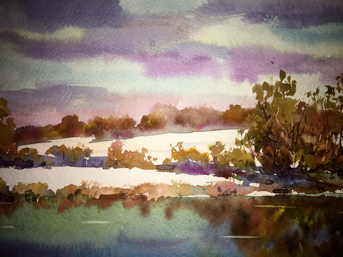 Early spring watercolor painting Viktor Mikhailichenko