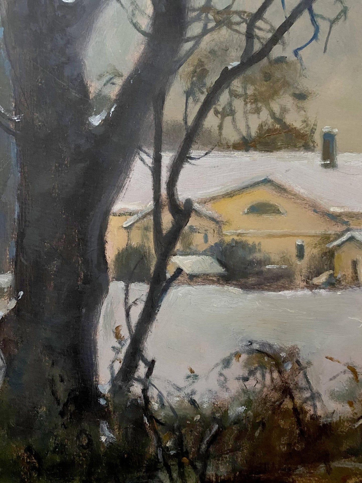 oil village painting