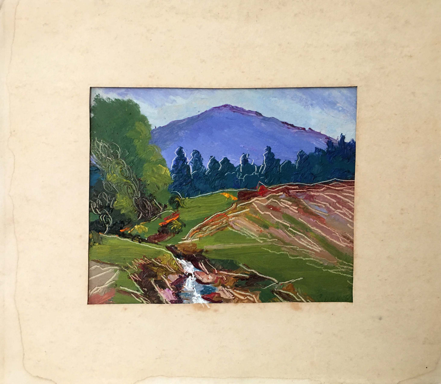 Oil painting Mountain landscape Lednev Dmytro Yakovych