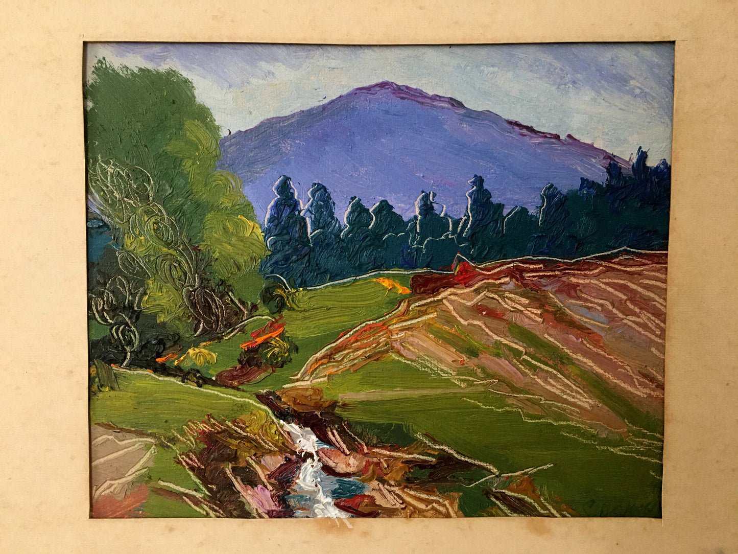 Oil painting Mountain landscape Lednev Dmytro Yakovych