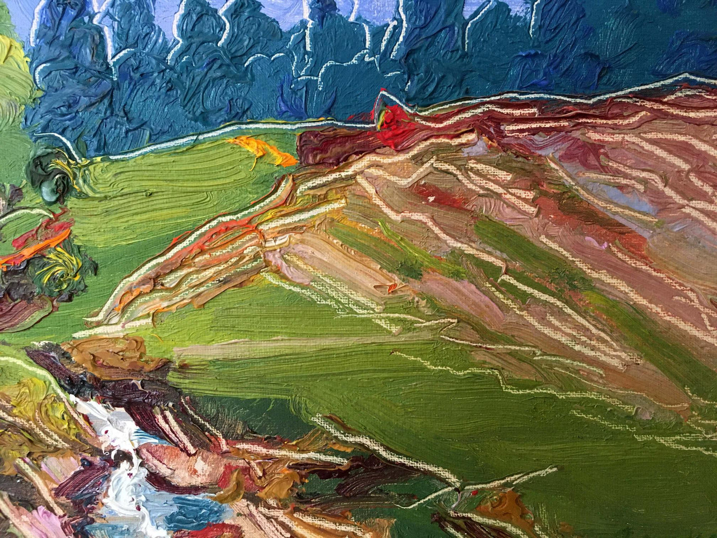 Oil painting Mountain landscape Lednev Dmytro Yakovych