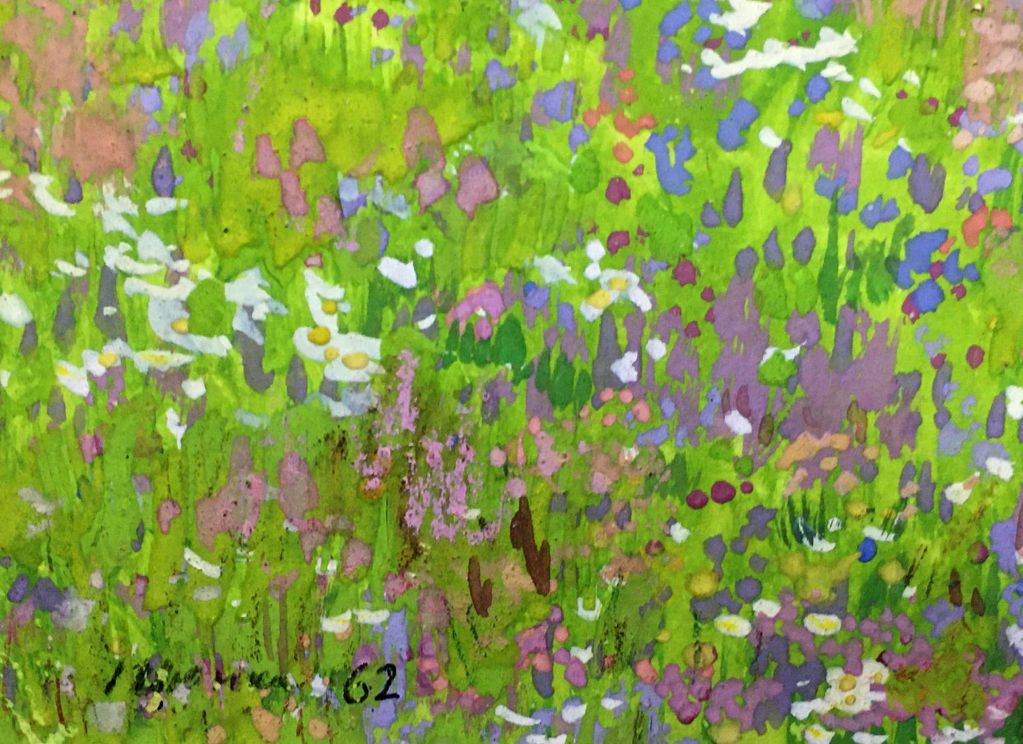Watercolor painting Flower field Ivan Kirillovich Tsyupka