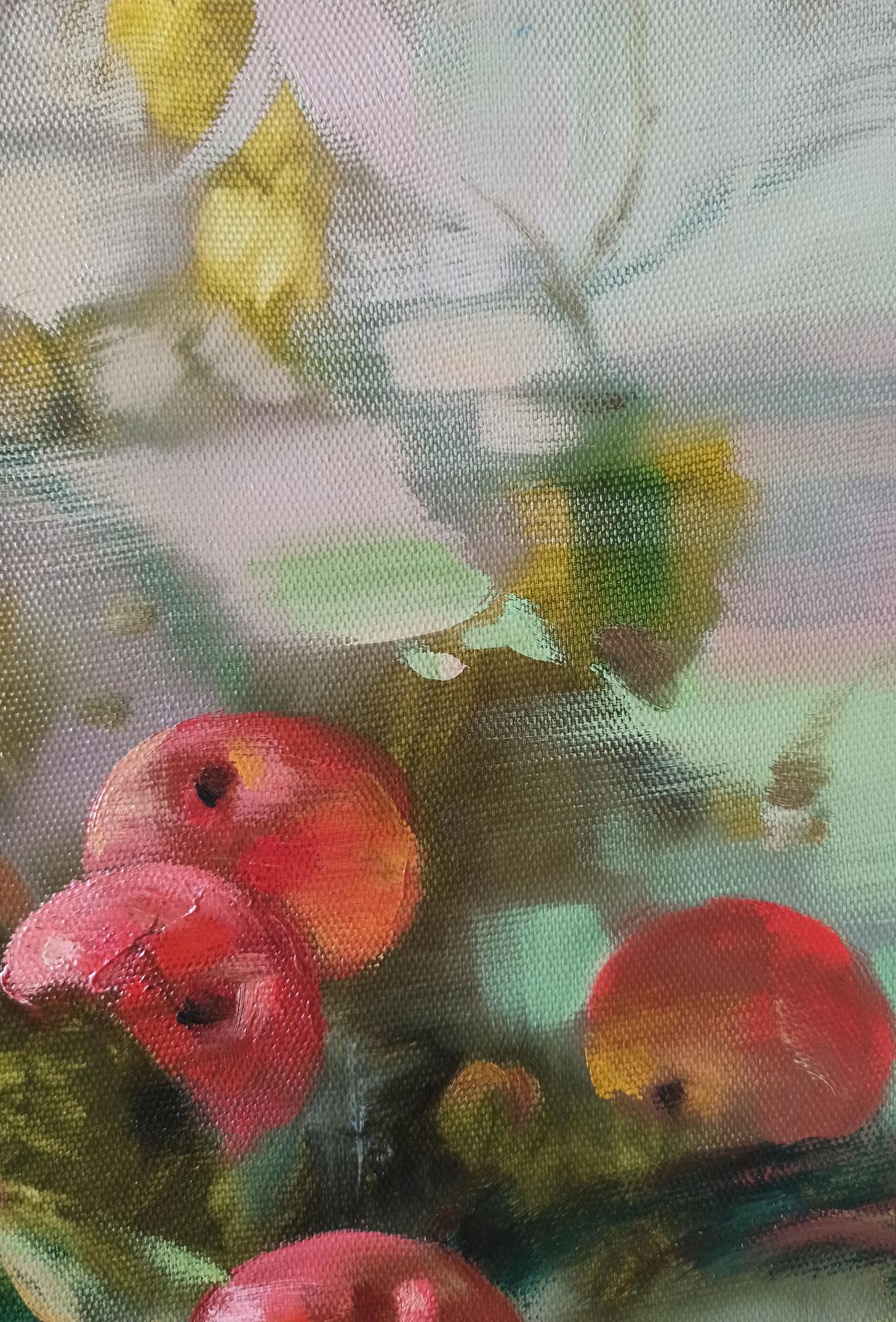 Abstract oil painting Red Bounty Anatoly Tarabanov