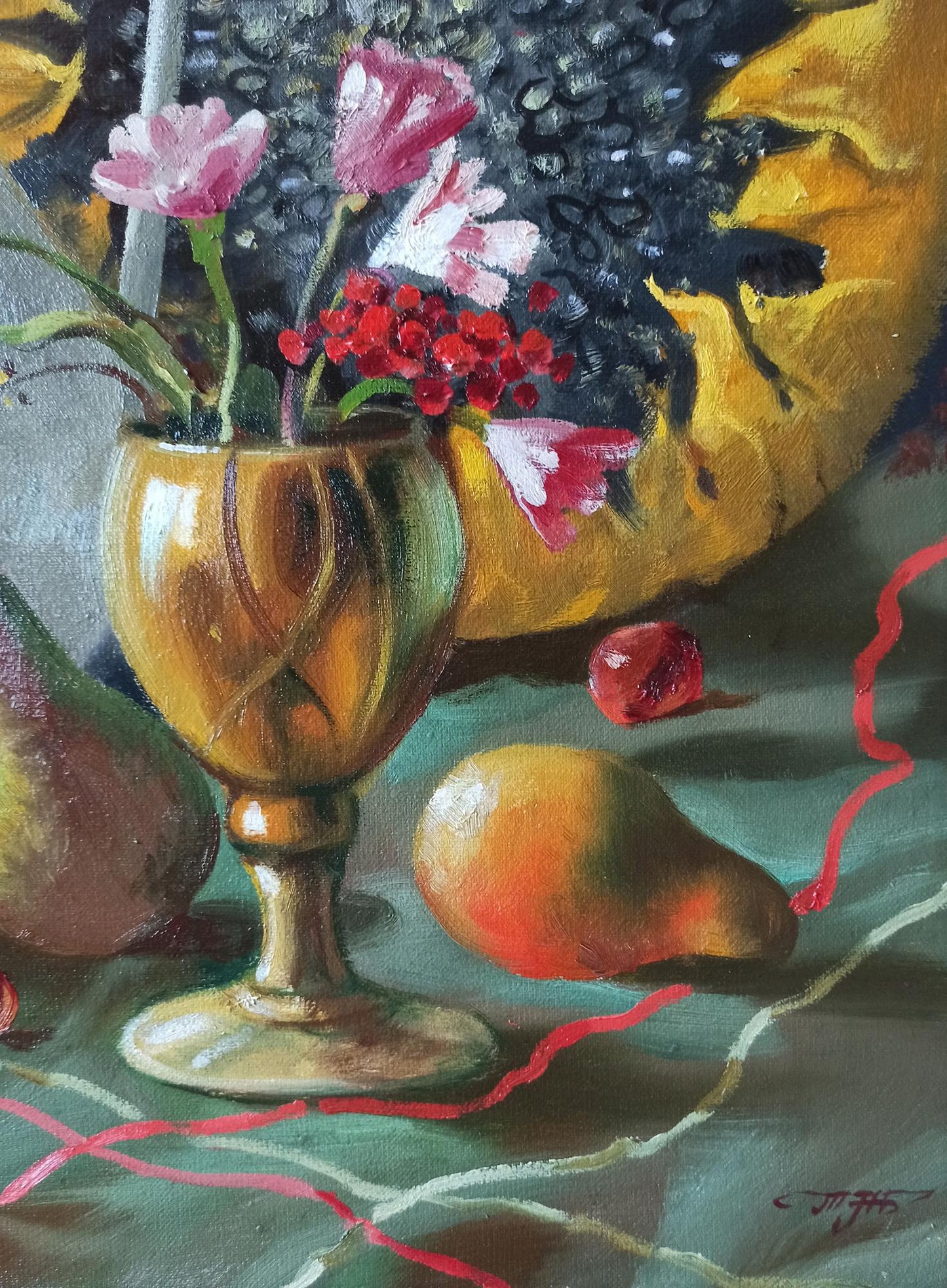 Abstract oil painting Harvest Refreshment Anatoly Tarabanov