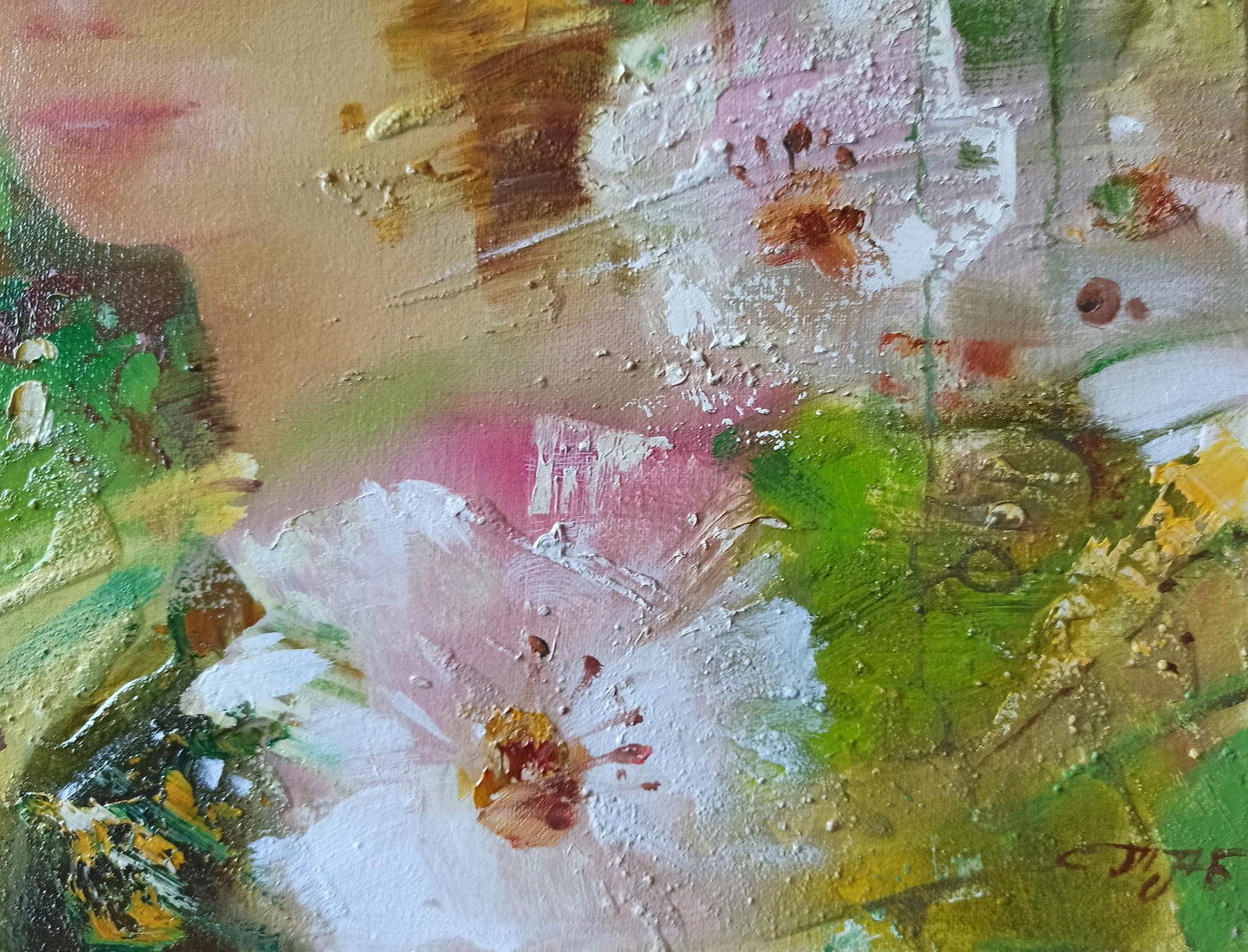 Abstract oil painting Garden Delight Anatoly Tarabanov