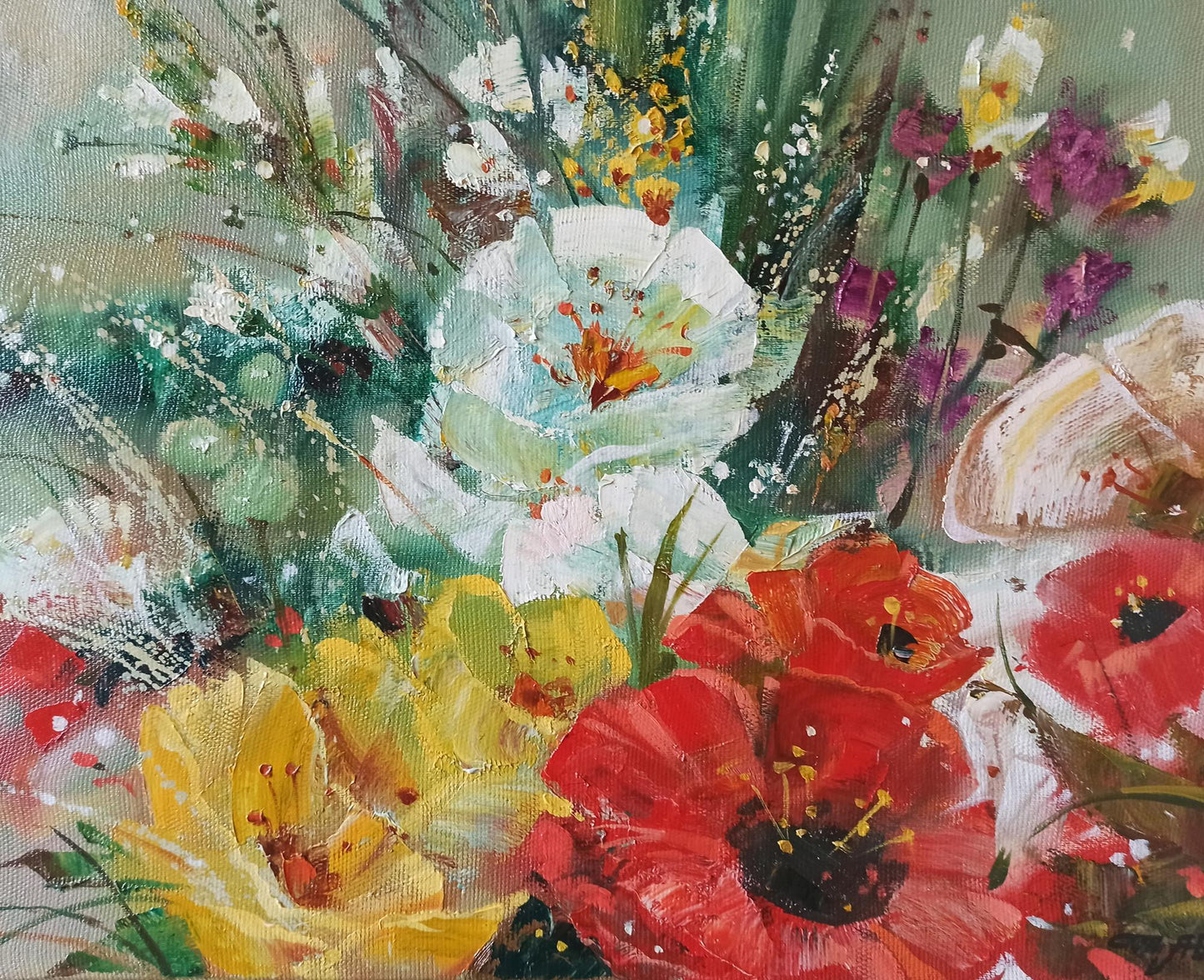 Abstract oil painting Garden Delight Anatoly Tarabanov