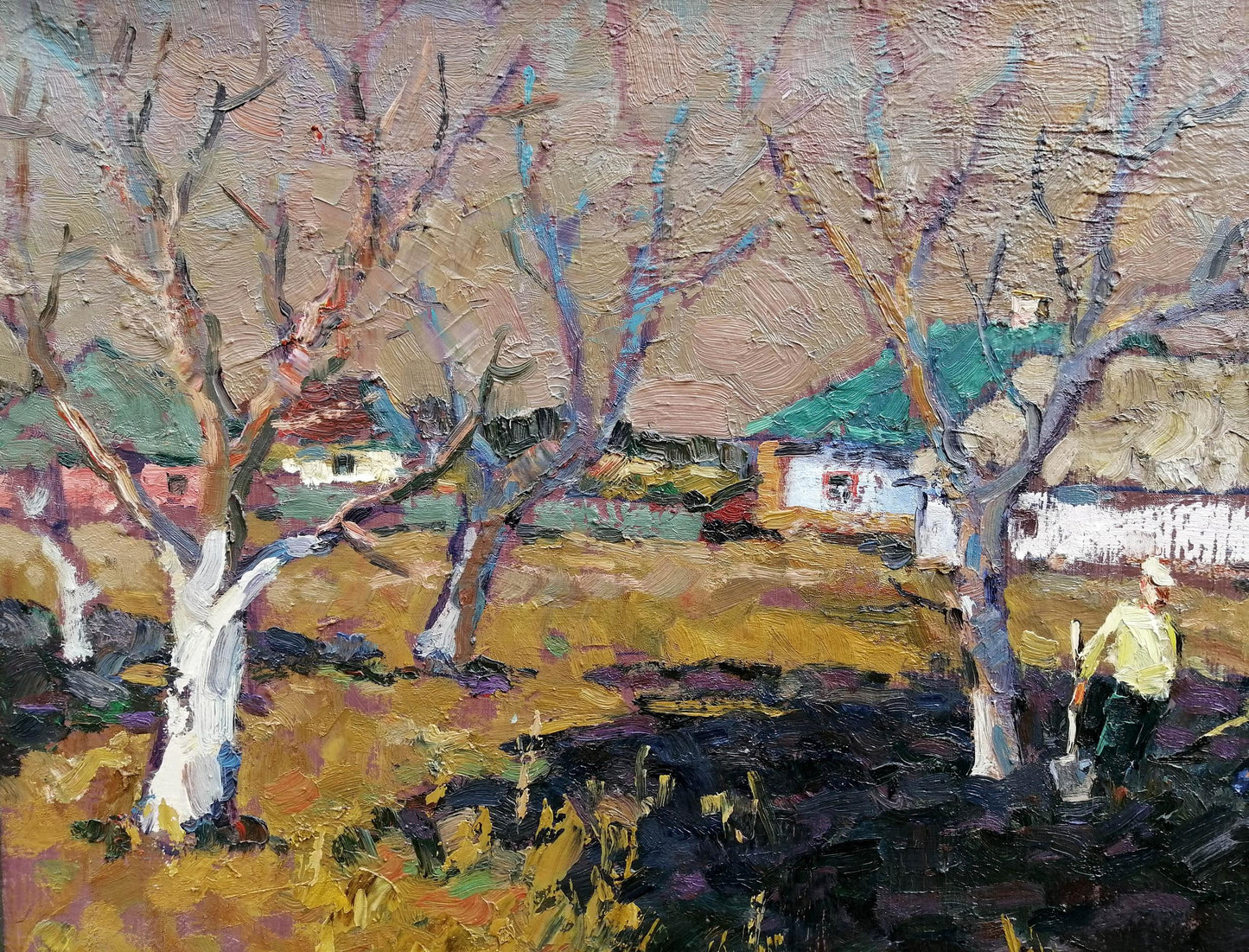 Oil Painting Village landscape Art
