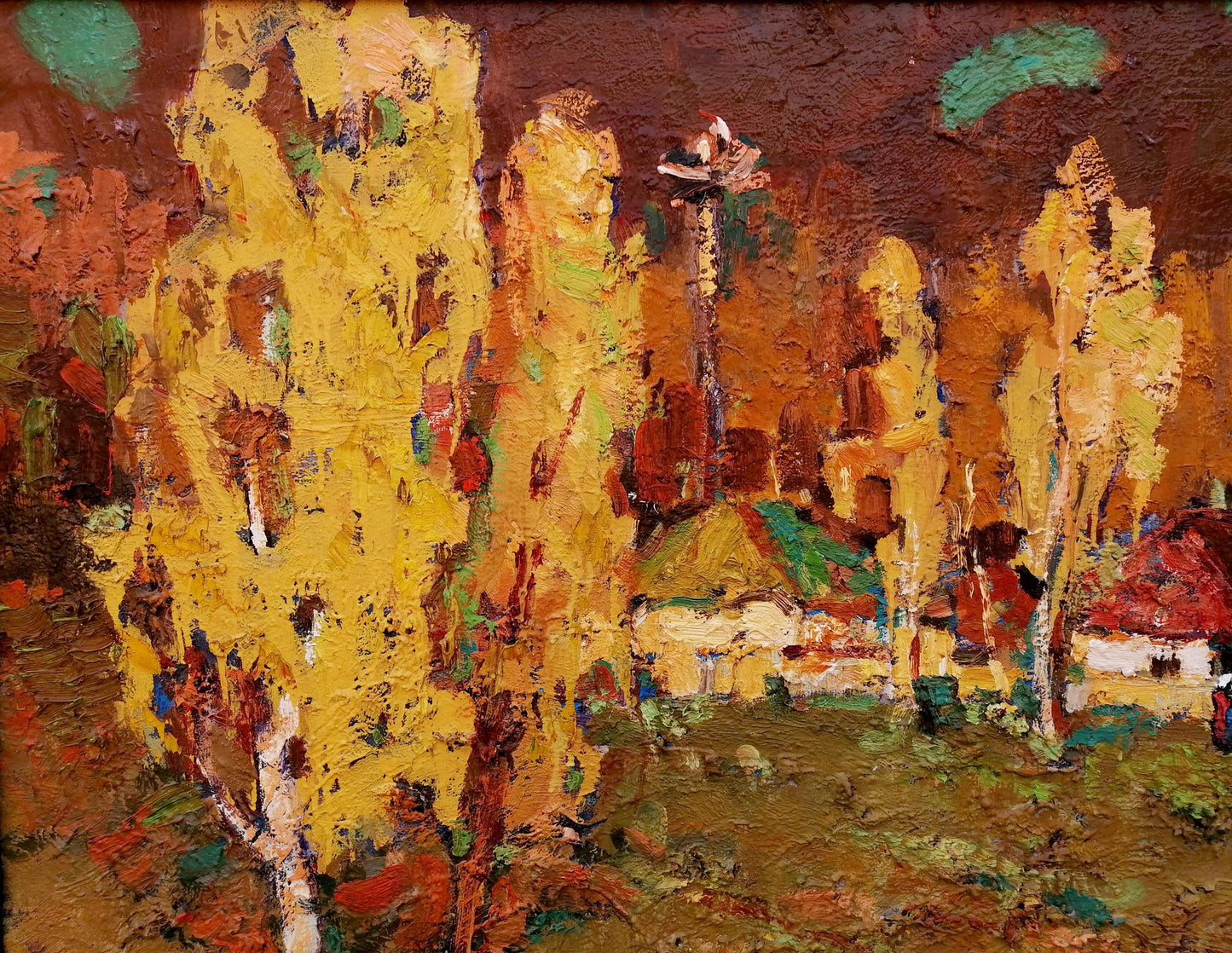 Village landscape Art Autumn Landscape
