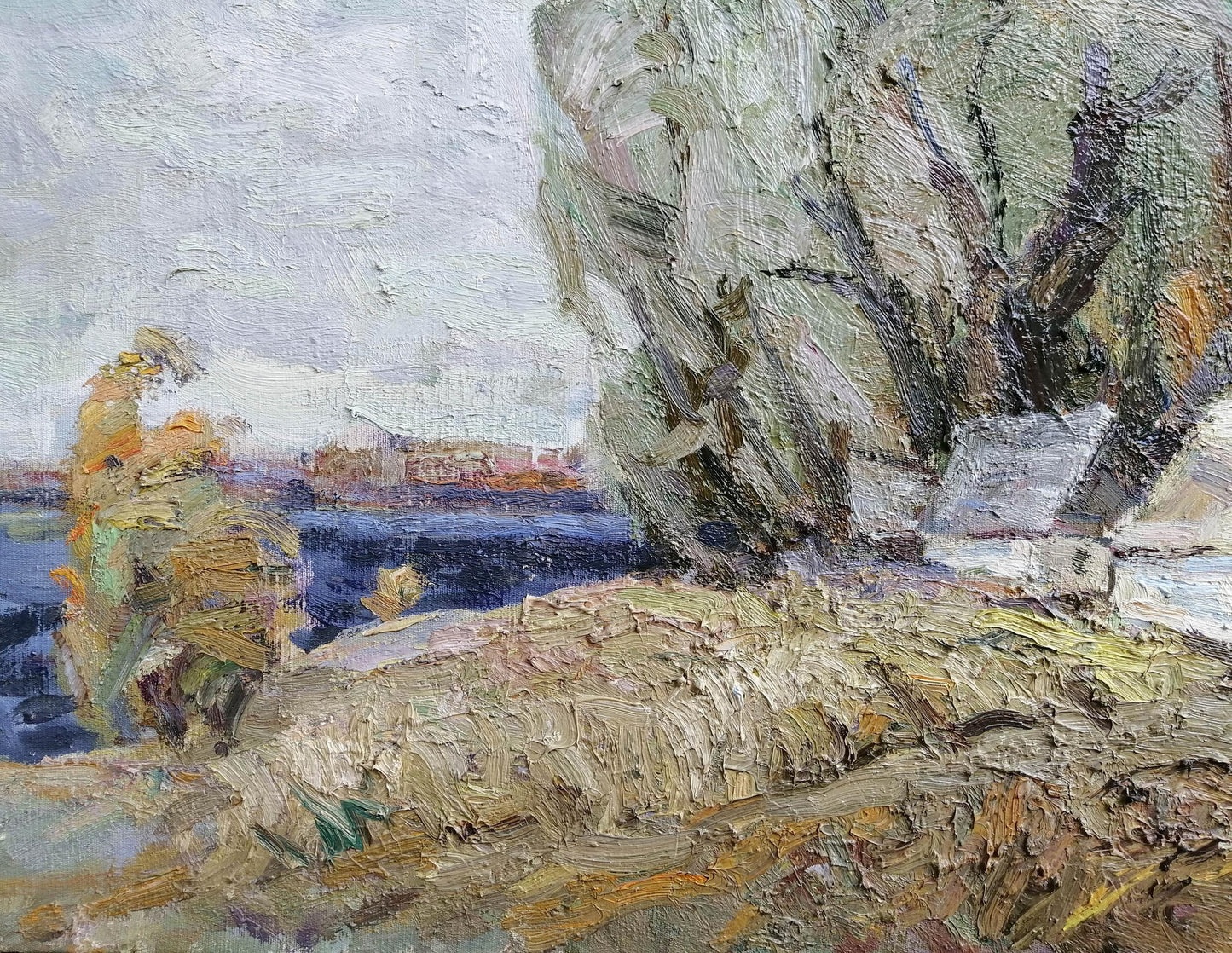 Oil Painting Nature Landscape Village landscape Art