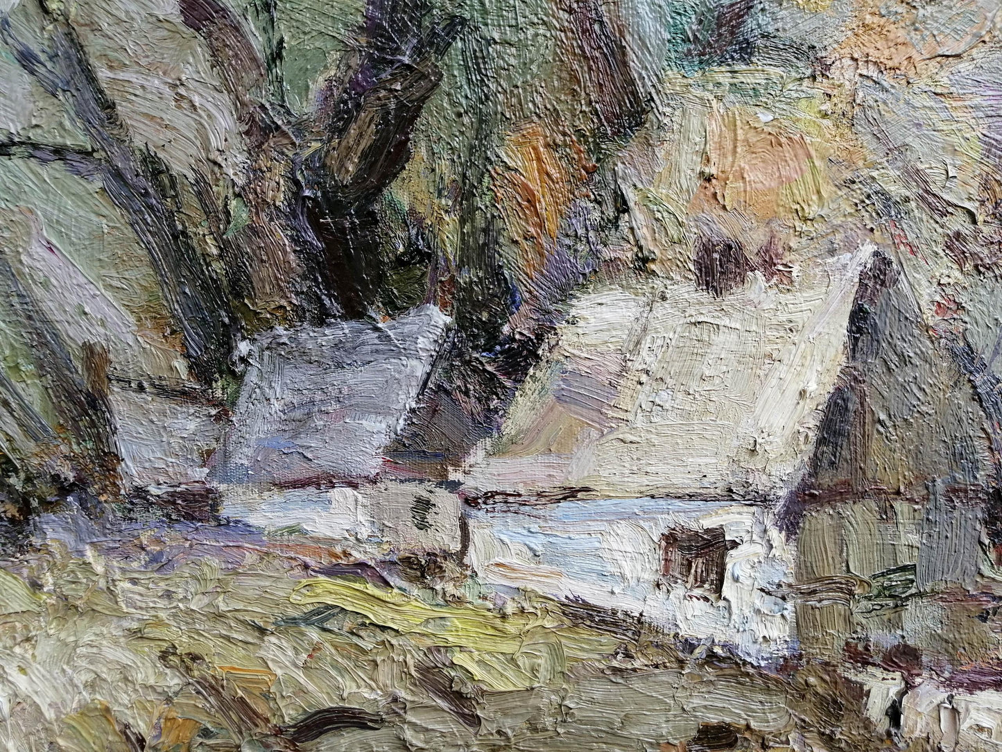 Oil Painting Village landscape Art