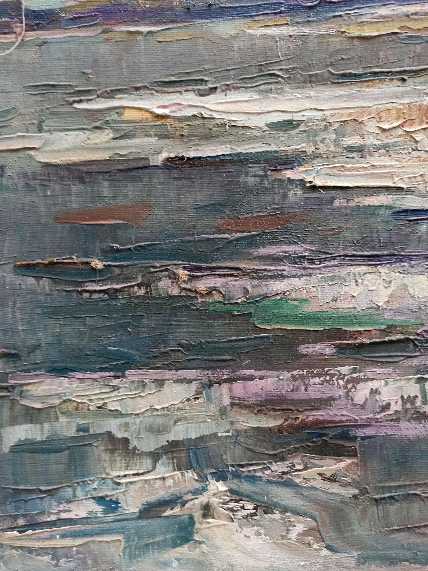 oil winter landscape art