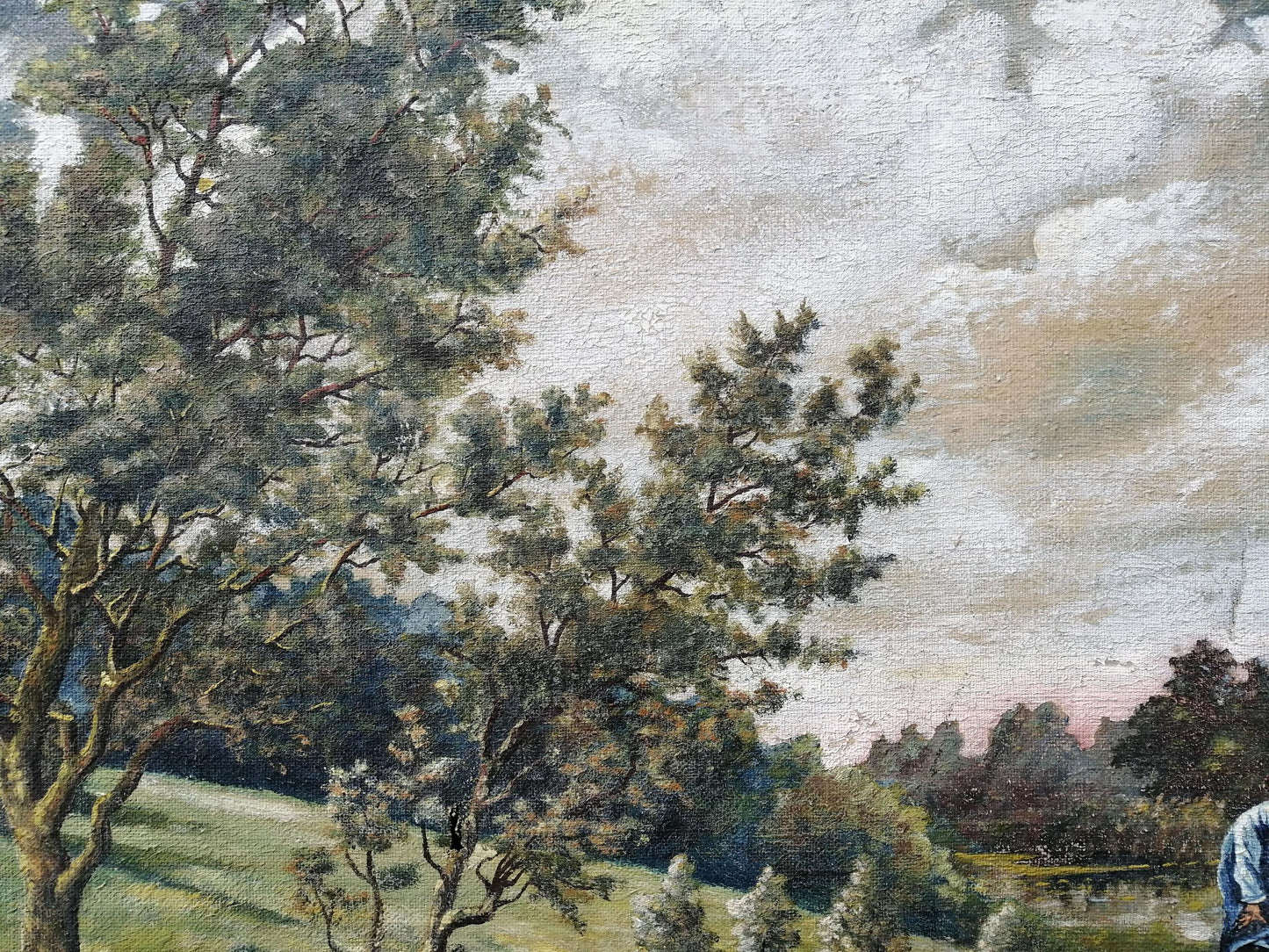 Oil painting Fishing Unknown artist