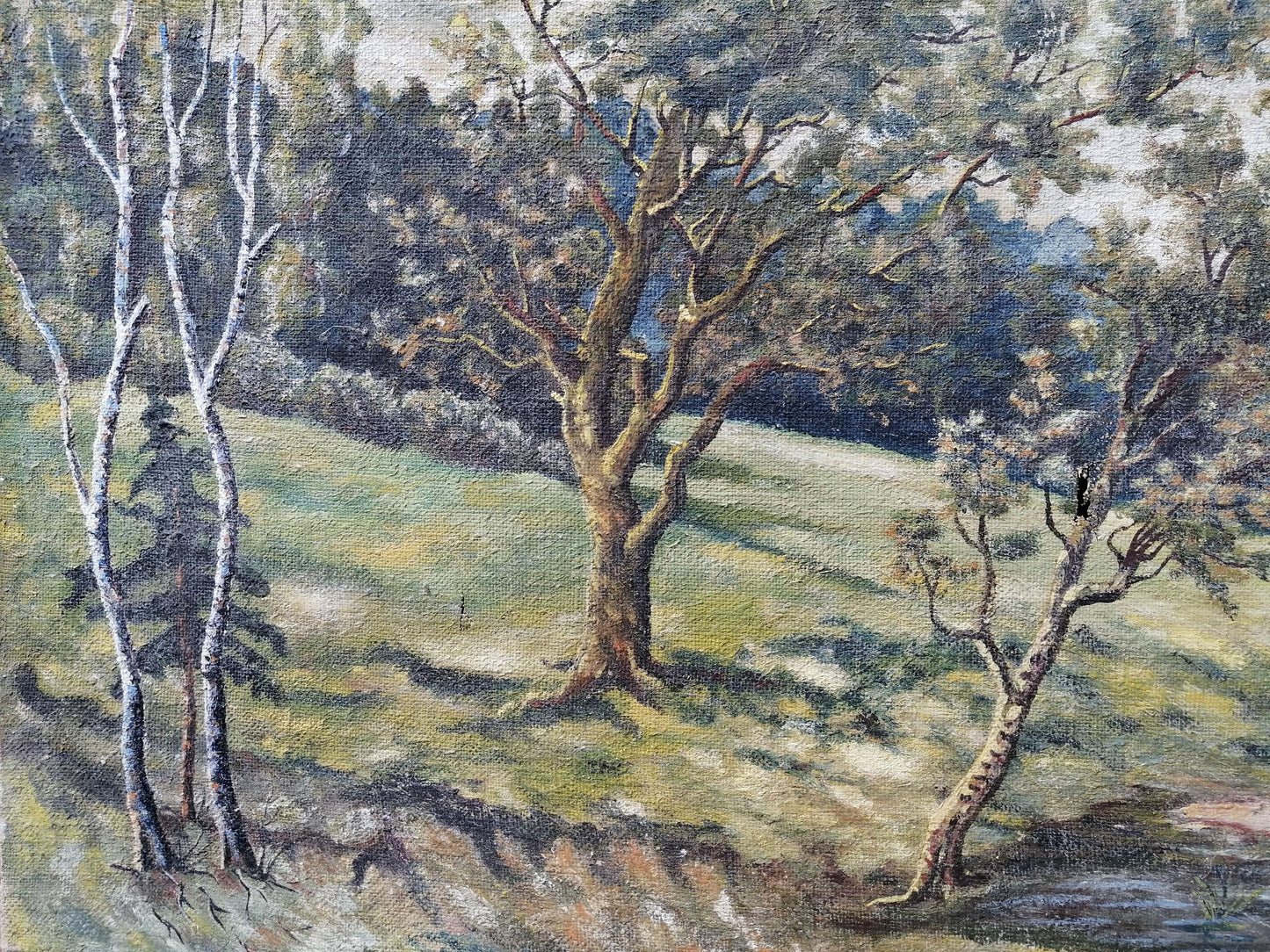 Oil painting Fishing Unknown artist