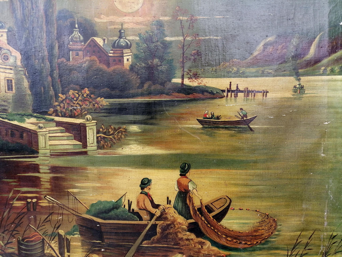 Oil painting Italian landscape Unknown artist