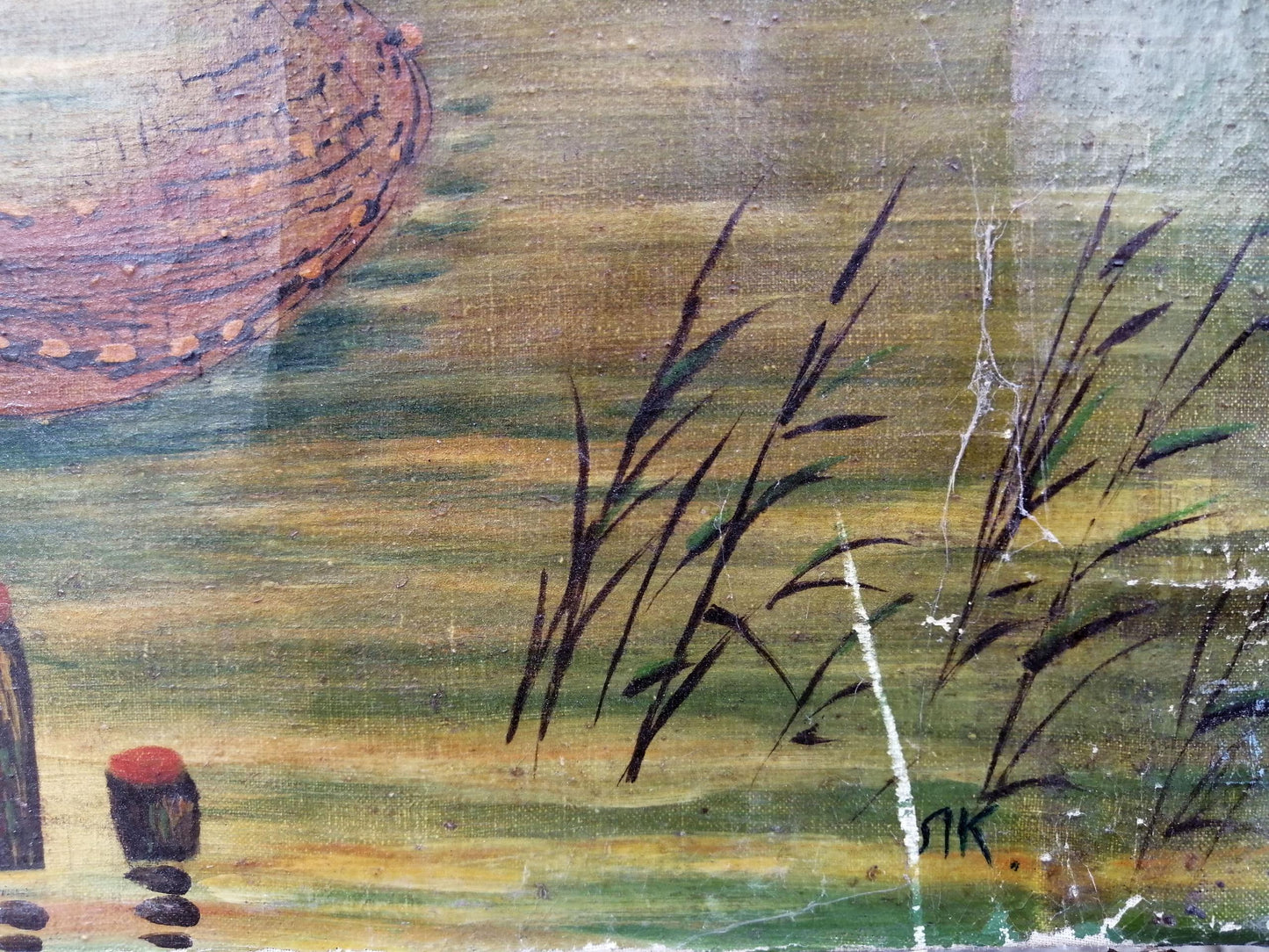 Oil painting Italian landscape Unknown artist