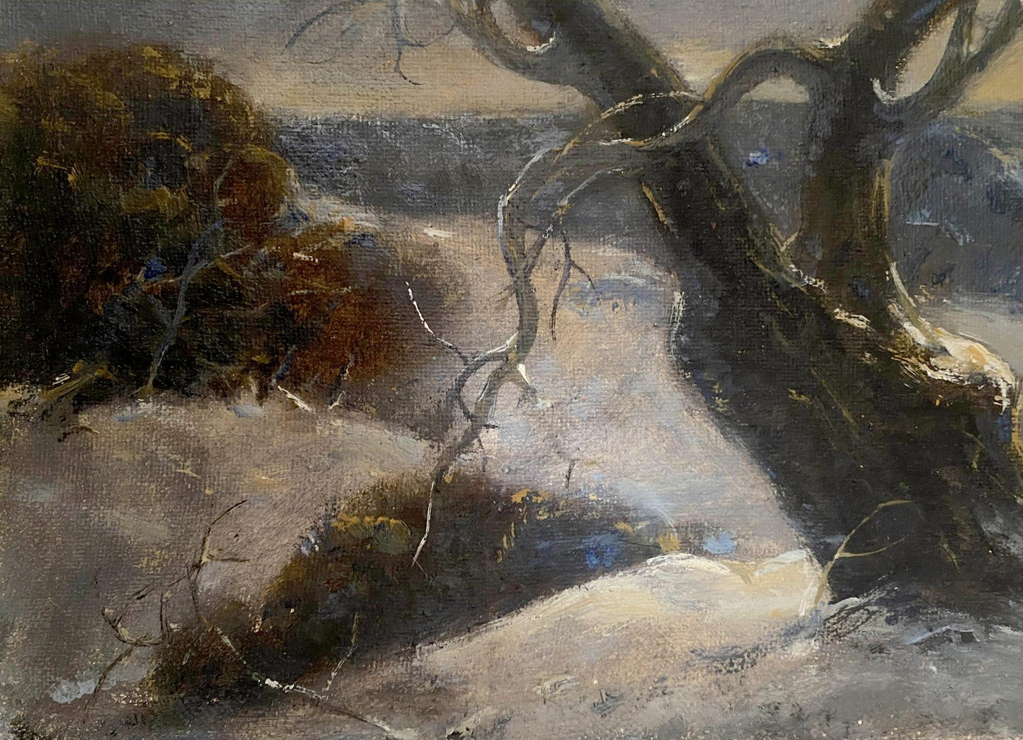 oil winter painting