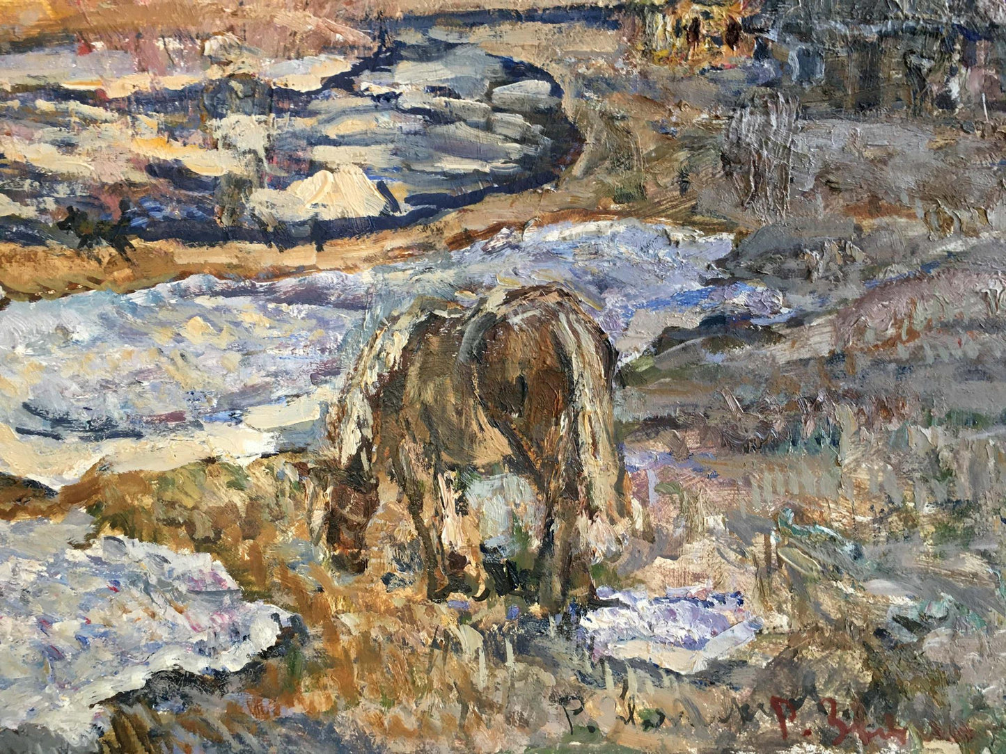 Oil painting Autumn day Zvyagintsev Rostislav Mikhailovich