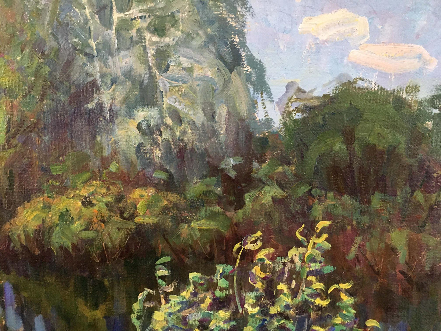 Oil painting Gatherings near the river Unknown artist