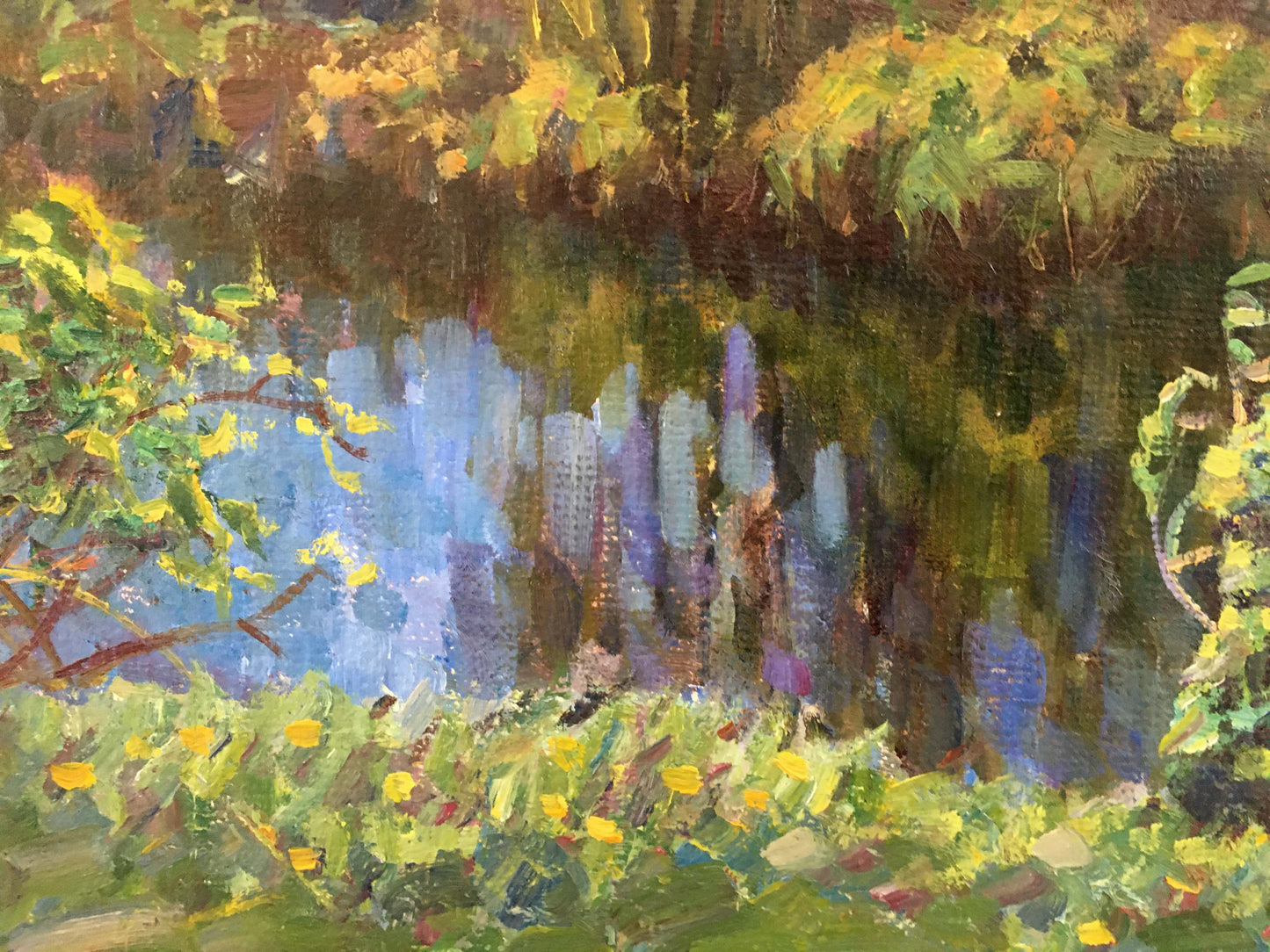 Oil painting Gatherings near the river Unknown artist
