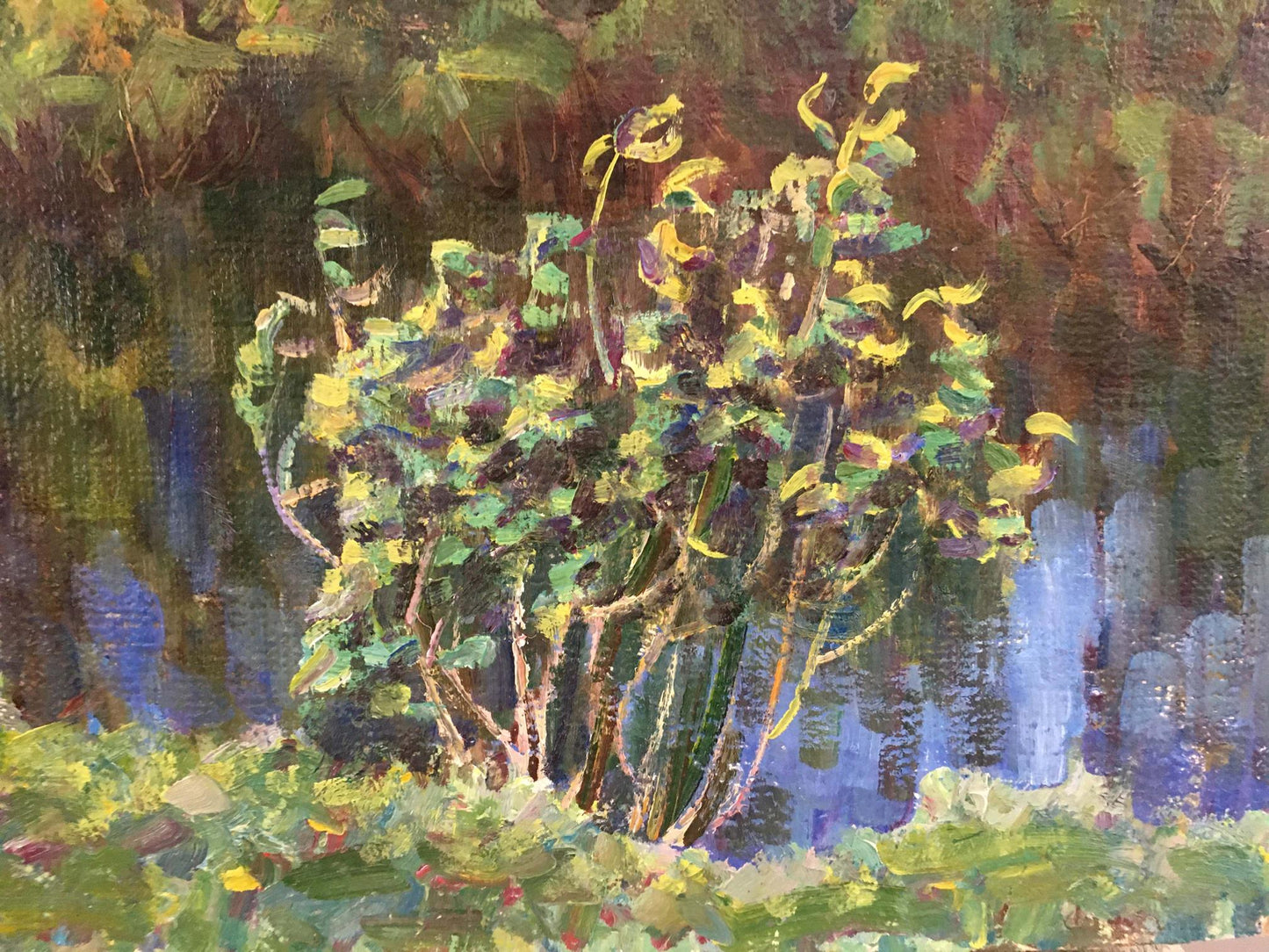 Oil painting Gatherings near the river Unknown artist