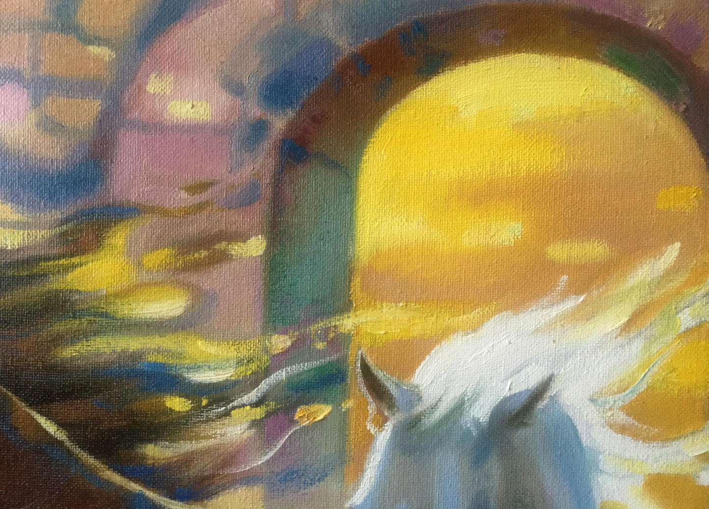 Abstract oil painting Horses Anatoly Borisovich Tarabanov