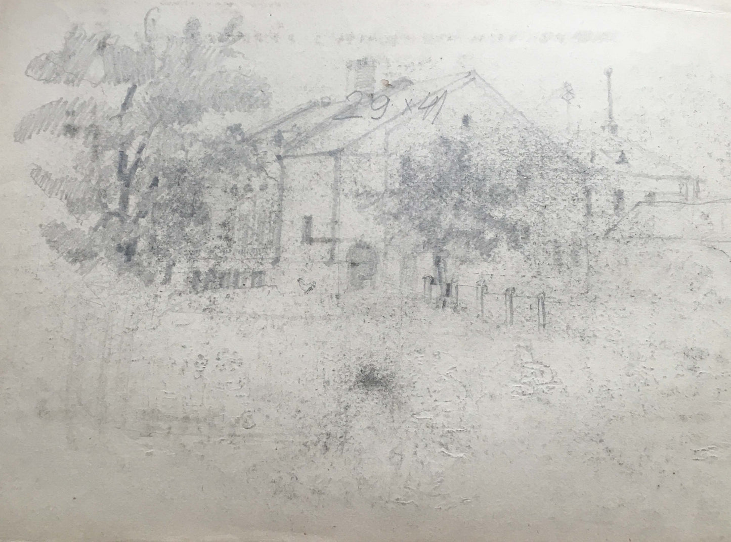 Pencil painting Bread factory Dmitry Lednev