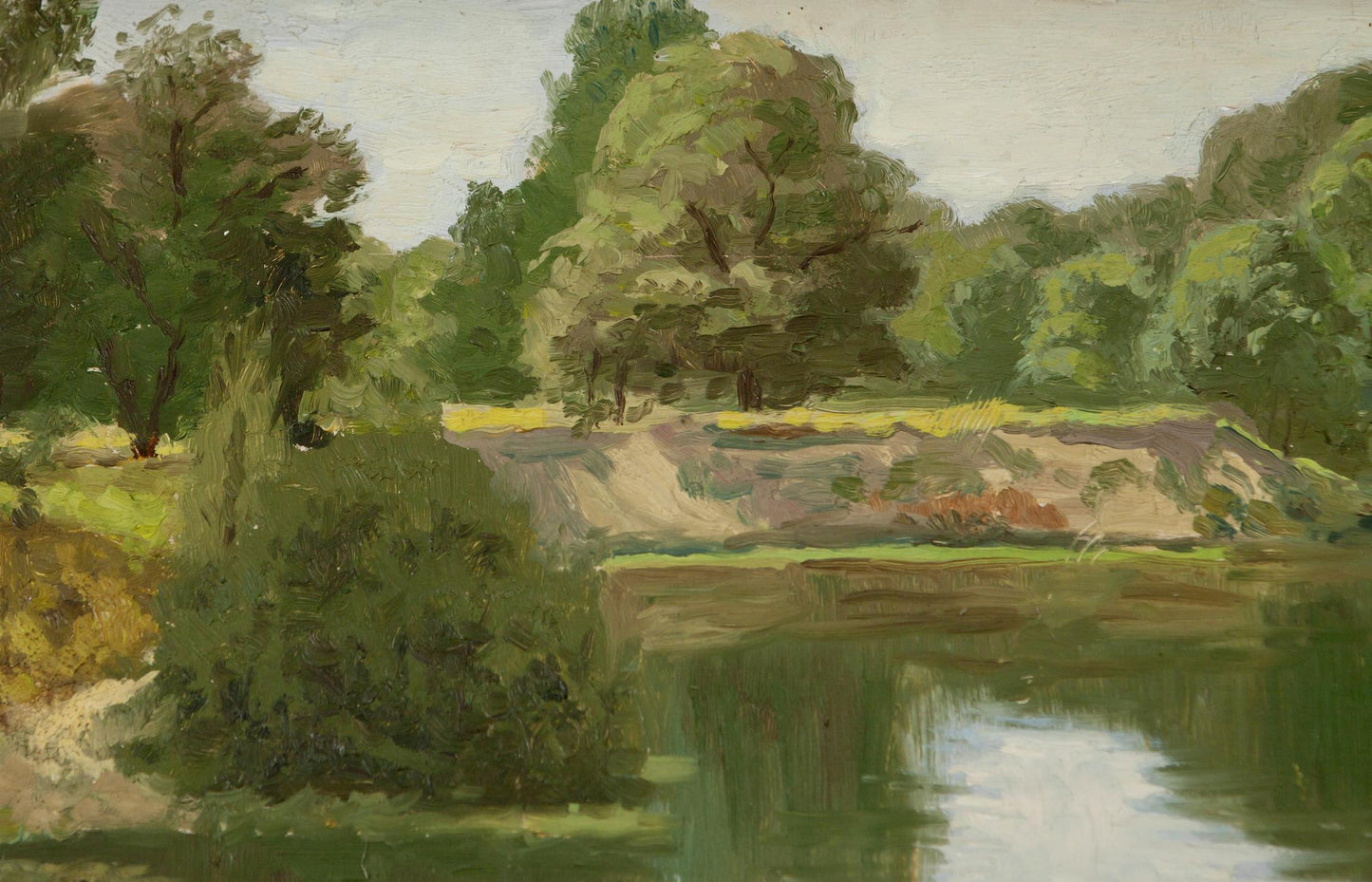 Summer. River Oil Painting