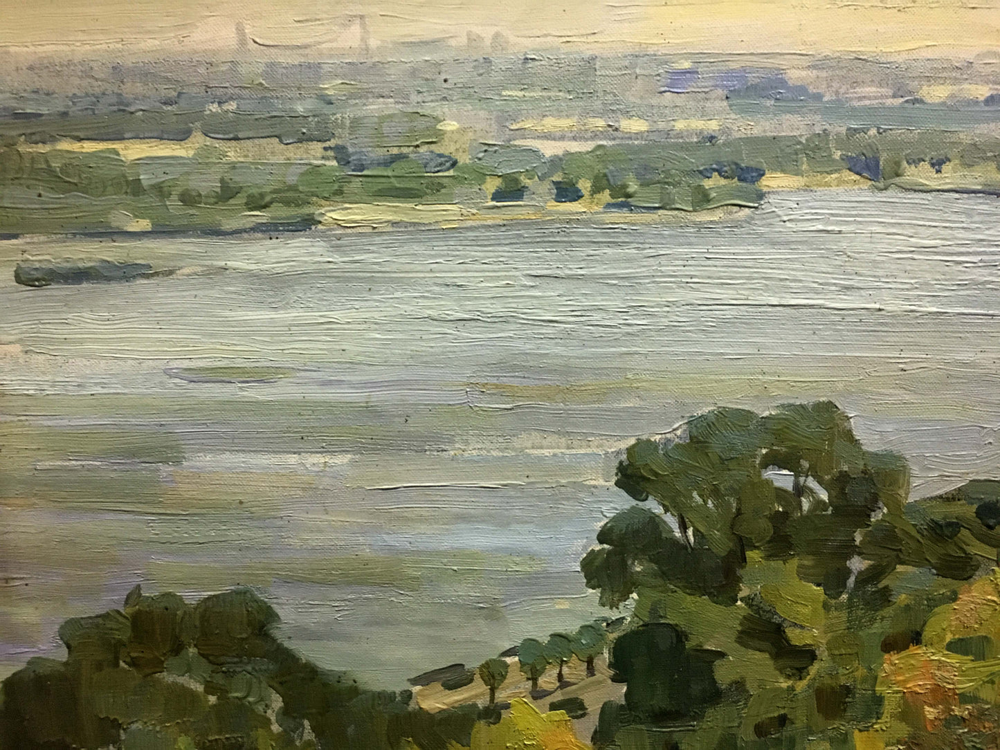 Oil painting River landscape Pianida Boris Nikitich