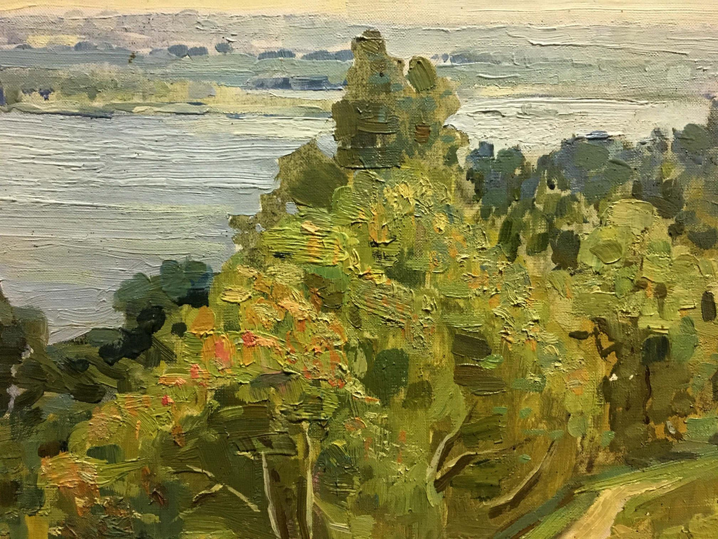 Oil painting River landscape Pianida Boris Nikitich