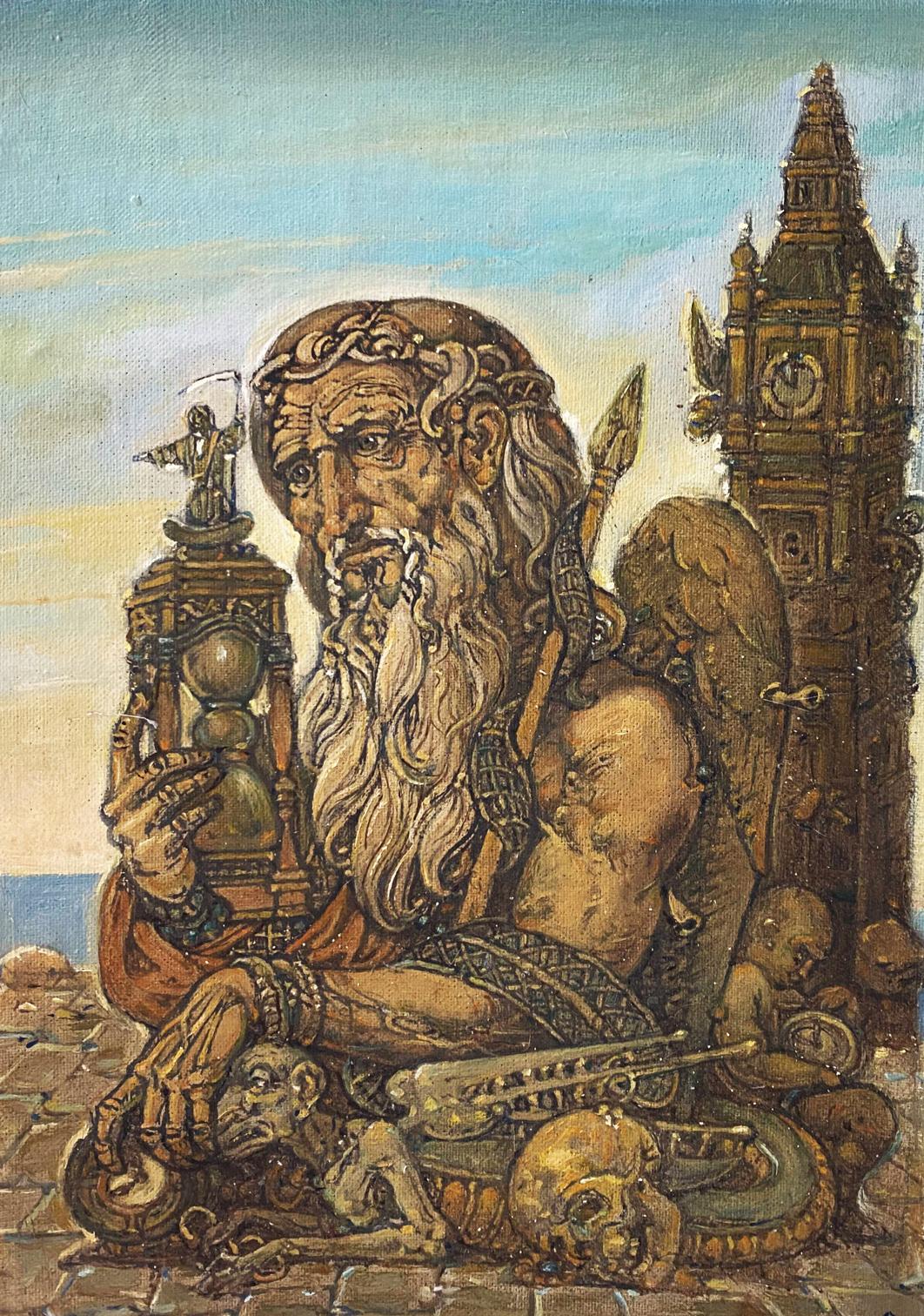Oil painting Master of Time and Art Oleg Litvinov
