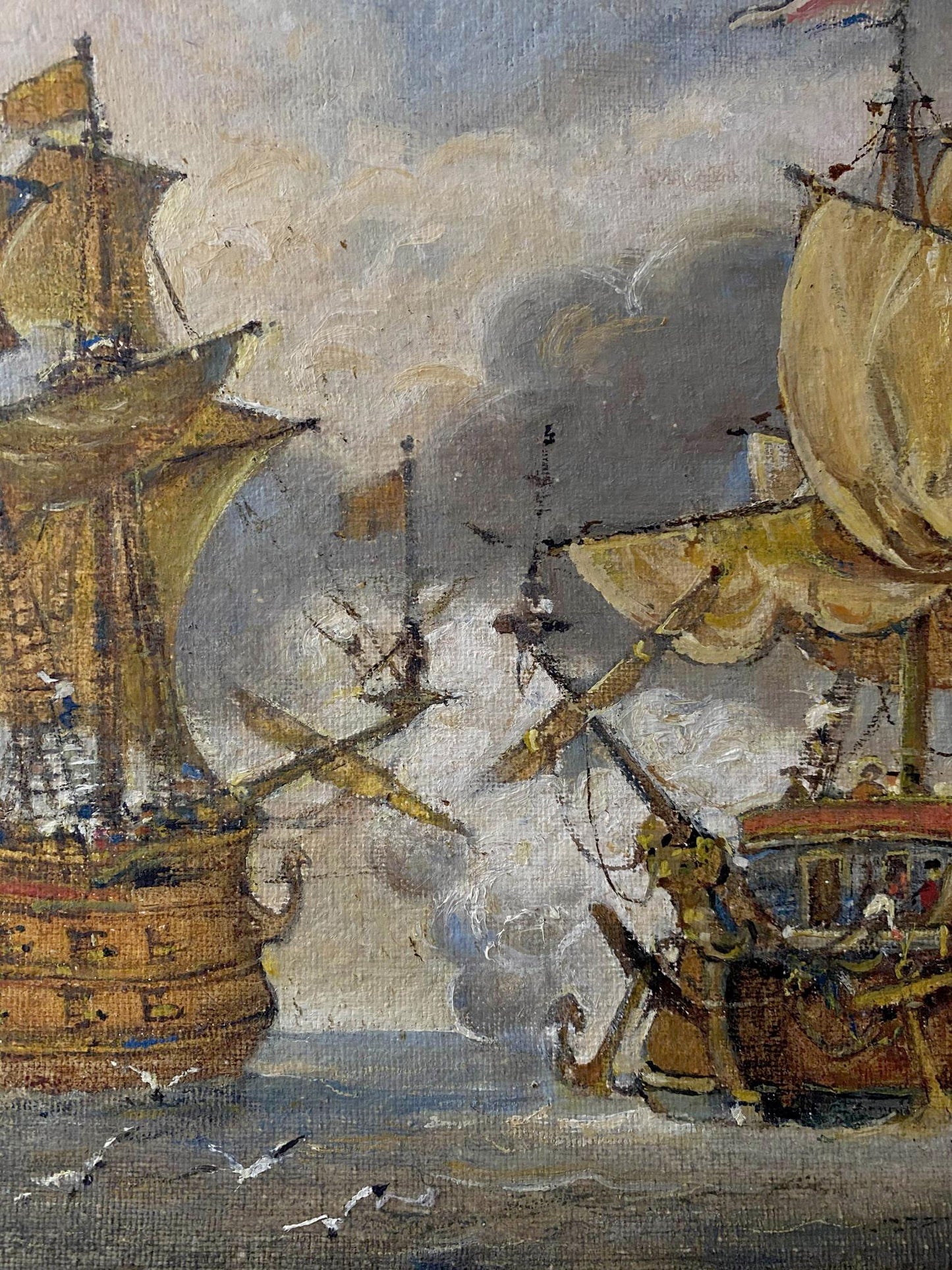 oil ship painting